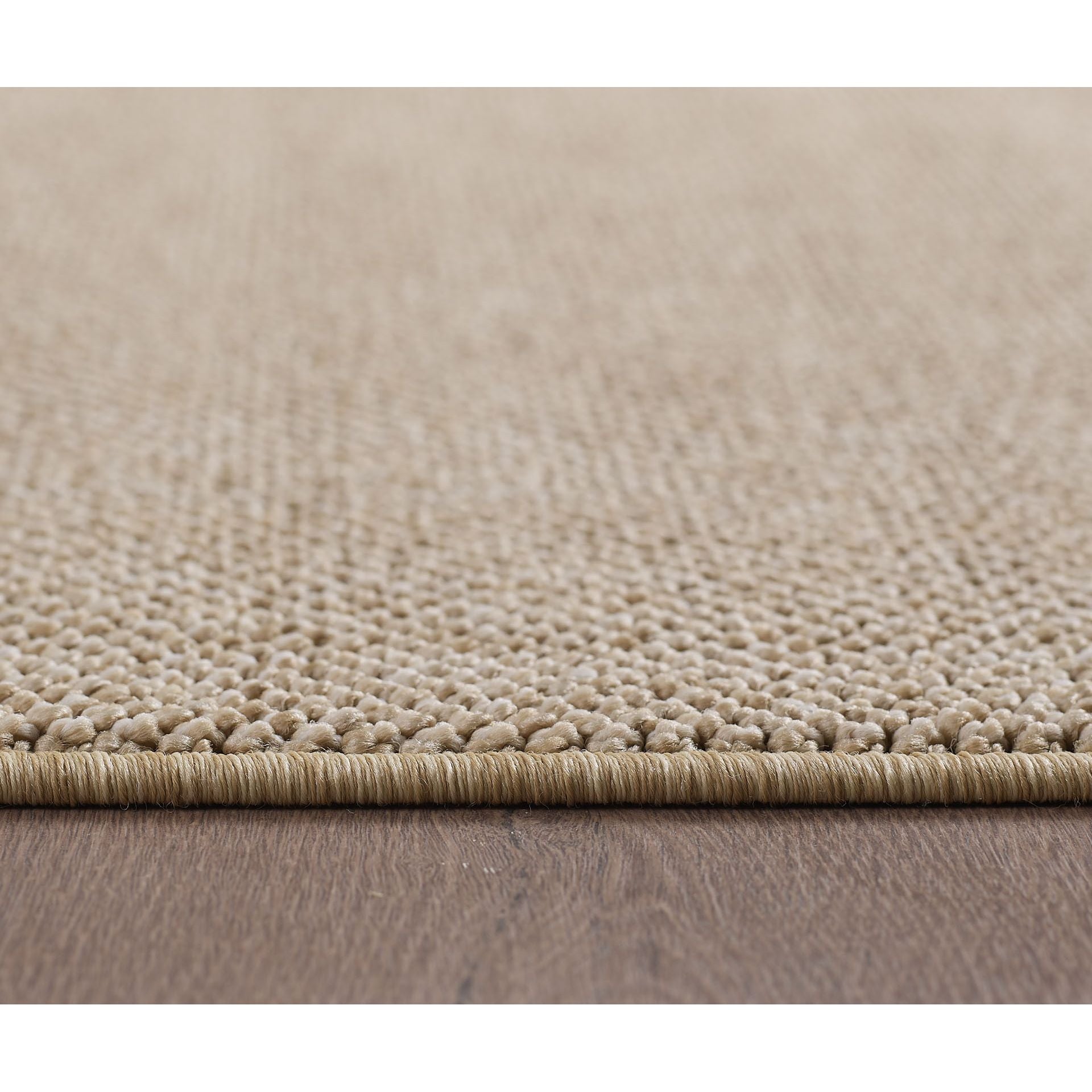 Indoor Teppich, Unicolor- Einfarbig, Farbe Beige, Teppich für Wohnzimmer, Rücken aus Polypropylen