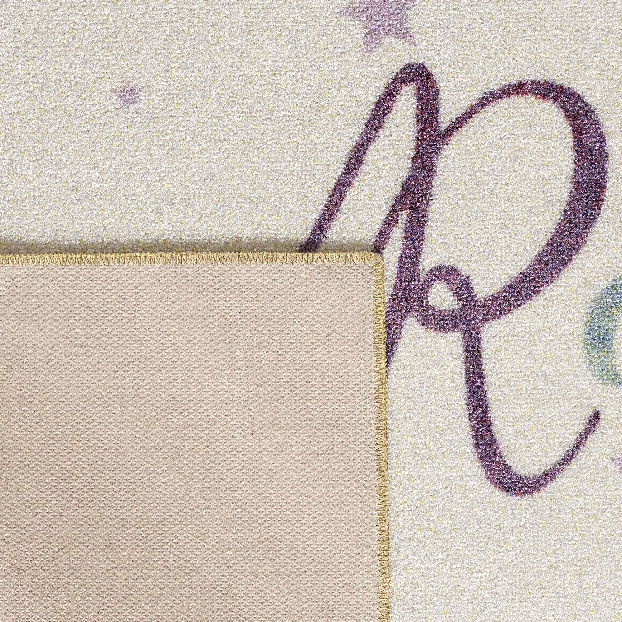 Kinderteppiche, Regenbogen, Farbe Creme, Teppich für Kinderzimmer, Rücken aus Latex