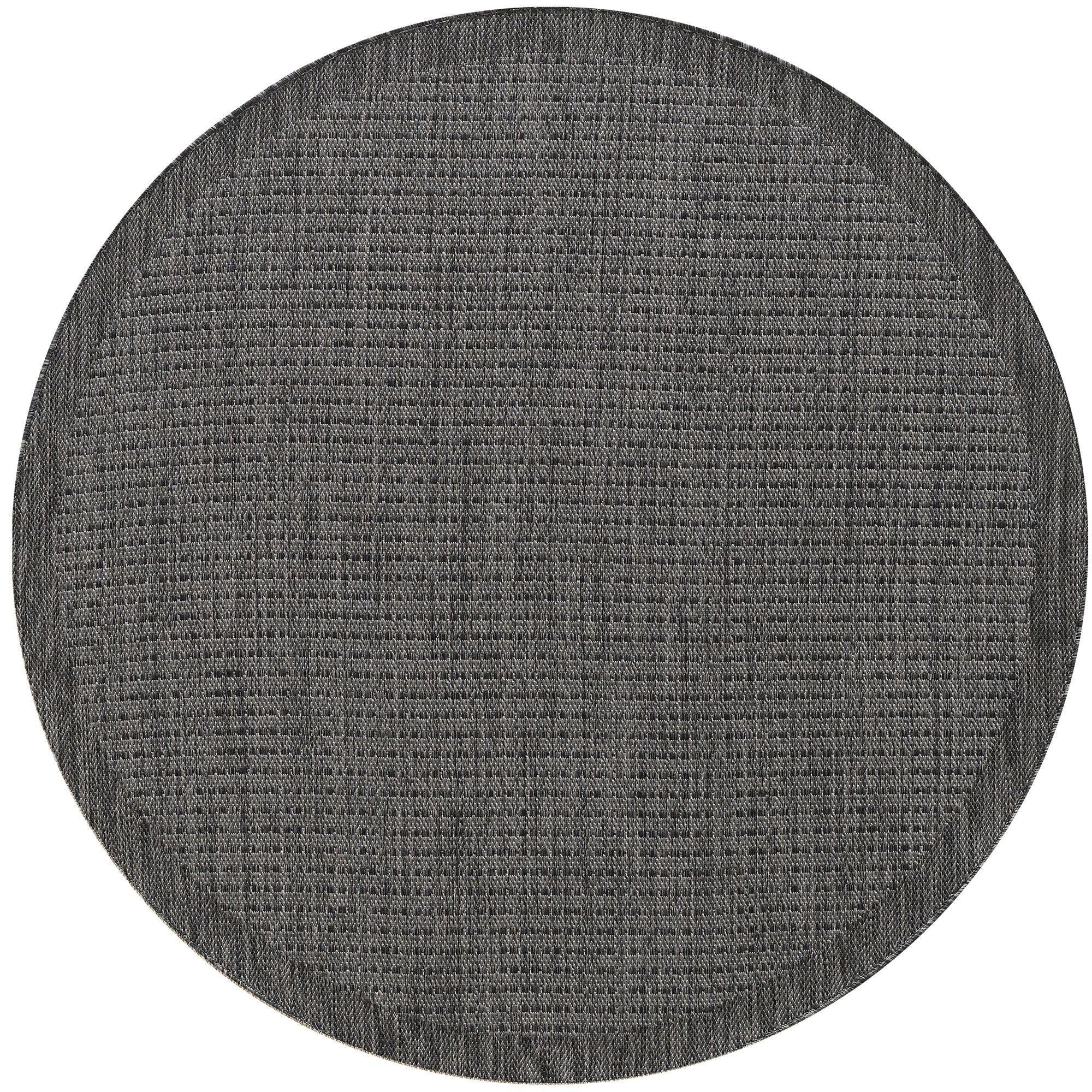 Outdoorteppiche, Unicolor, Farbe Schwarz, Teppich für Terasse-Balkon-Küche, Rücken aus Polypropylen