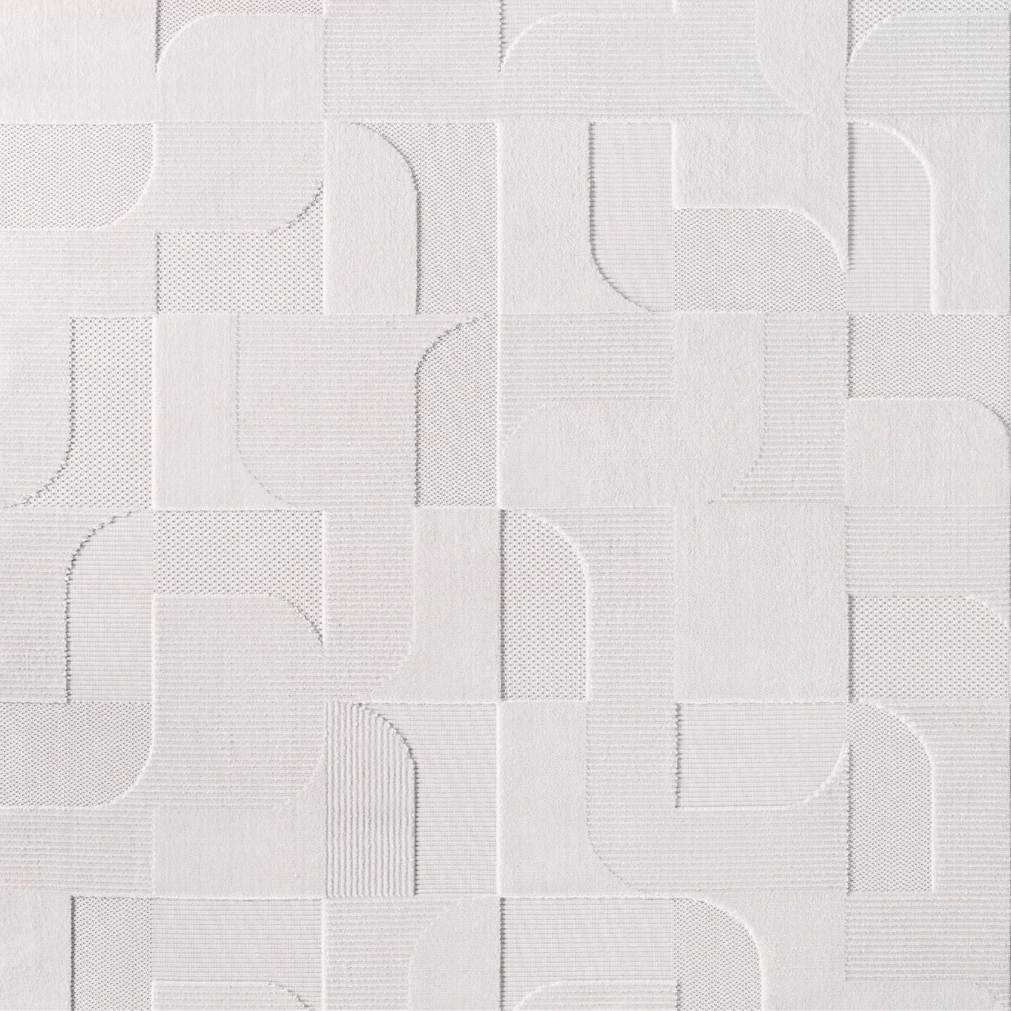 Kurzflor Teppich,3D Design,Farbe Creme,Teppich für Wohnzimmer,Rücken aus fibrilliertes Garn