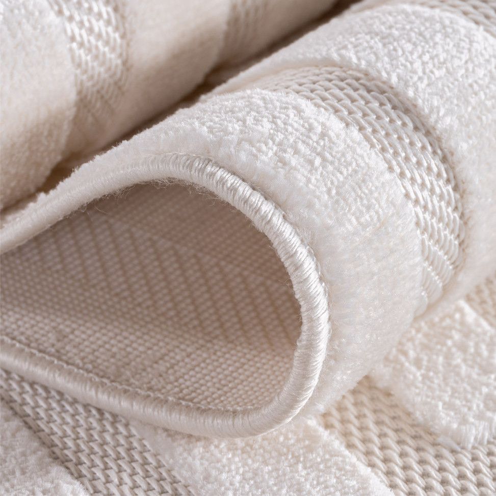 Kurzflor Teppich,3D Design,Farbe Creme,Teppich für Wohnzimmer,Rücken aus fibrilliertes Garn