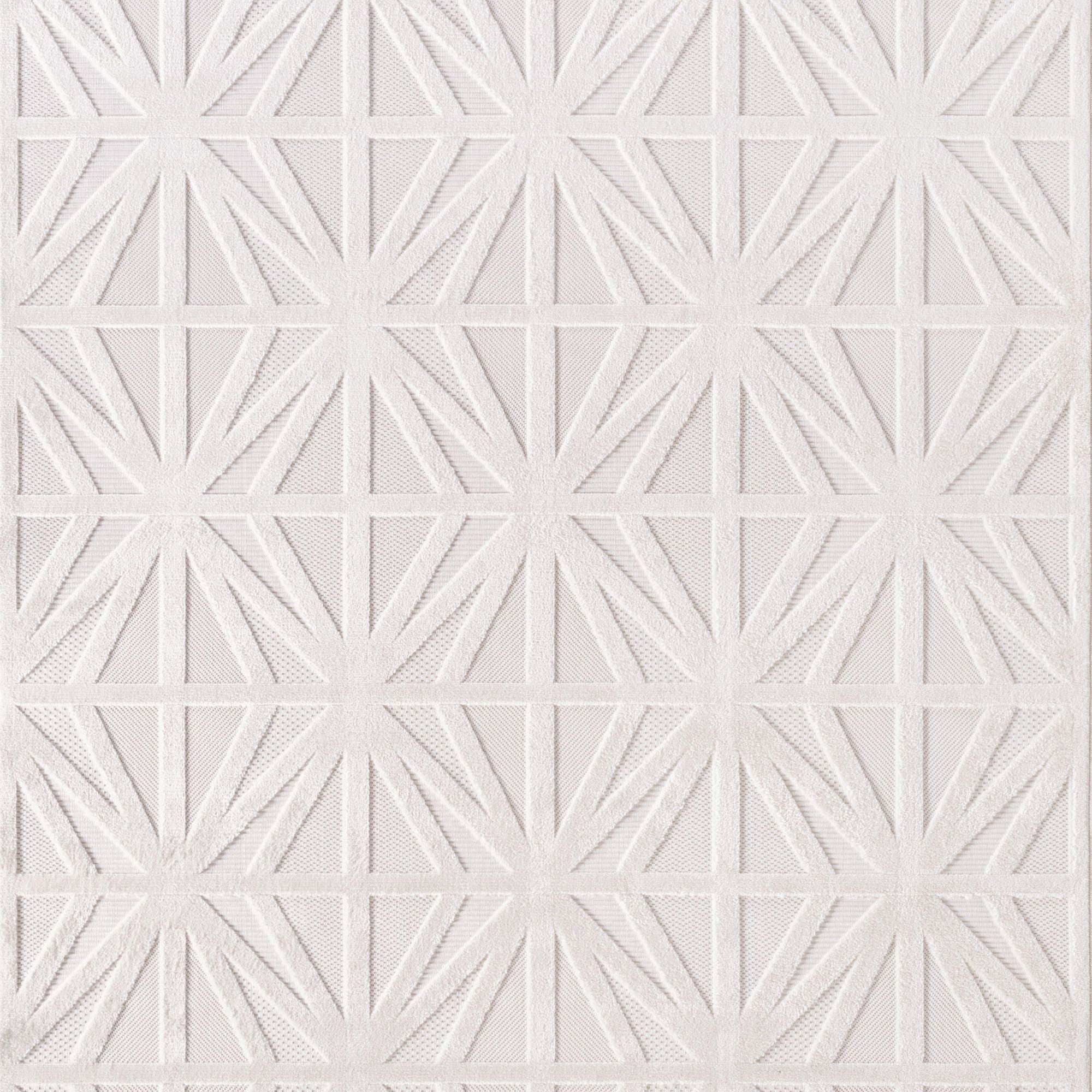 Kurzflor Teppich,3D Design,Farbe Creme,Teppich für Wohnzimmer,Rücken aus fibrilliertes Garn