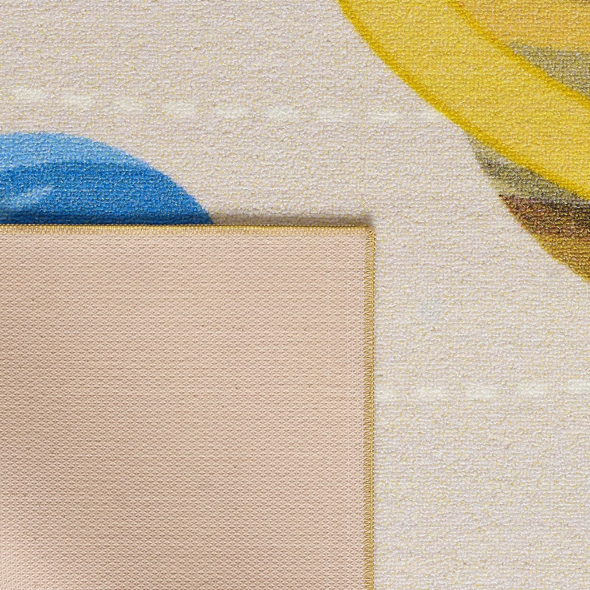 Kinderteppiche, Sonnensystem, Farbe Beige, Teppich für Kinderzimmer, Rücken aus Latex