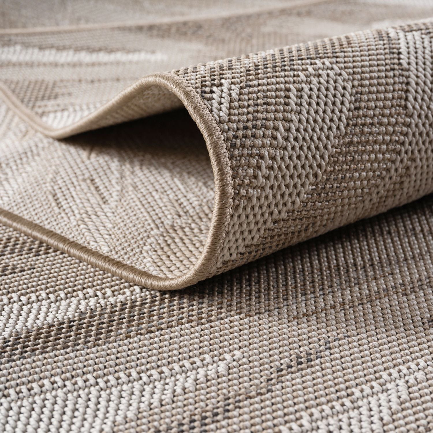 Outdoorteppiche Beige 8x25 cm Läufer, Wetterfest & UV-beständig, ideal für Küche, Balkon, Terrasse auch Wohnzimmer und Esszimmer, Skandinavisches Boho-Design, Leicht zu Reinigen