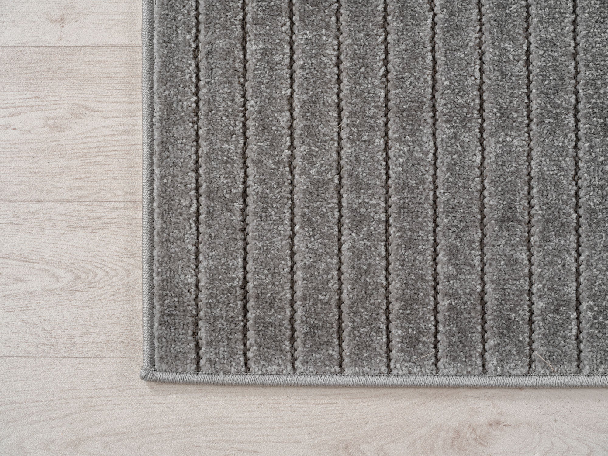 Outdoorteppiche Wohnzimmer, Schlafzimmer, Wintergarten, Kurzflor Grau, Hoch-Tief-Effekt, weich & waschbar, Outdoor geeignet, pflegeleicht, 8x25 cm