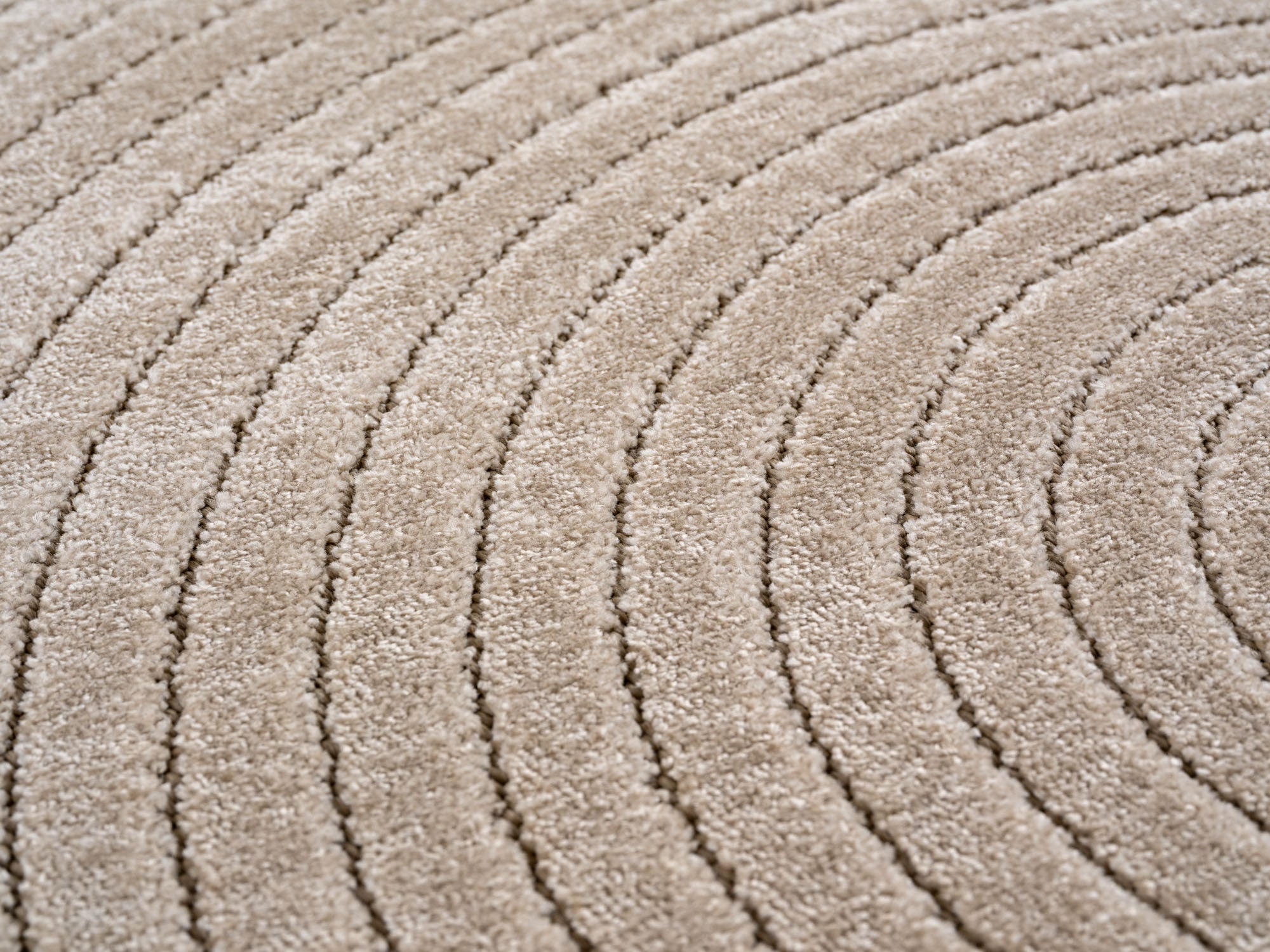 Outdoorteppiche Wohnzimmer, Schlafzimmer, Wintergarten, Kurzflor Beige, Hoch-Tief-Effekt, weich & waschbar, Outdoor geeignet, pflegeleicht, 8x15 cm