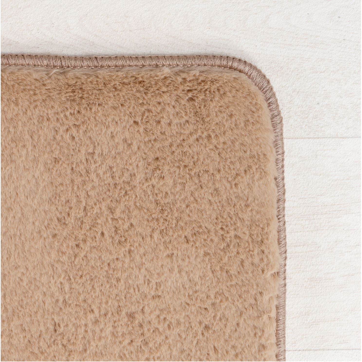 Läufer Teppich Beige 6x1 cm – Waschbarer Kurzflorteppicheteppiche, rutschfest & weich, modernes einfarbiges Design für Schlafzimmer, Küche & Flur