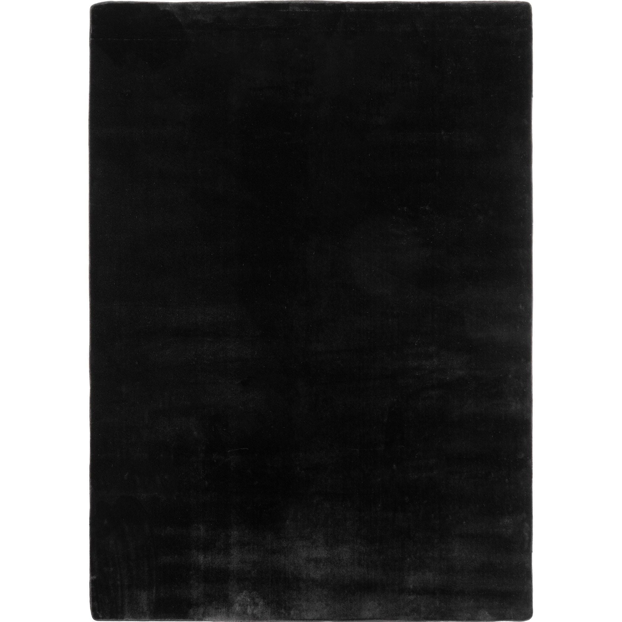 Läufer Teppich Schwarz 6x1 cm – Waschbarer Kurzflorteppicheteppiche, rutschfest & weich, modernes einfarbiges Design für Schlafzimmer, Küche & Flur