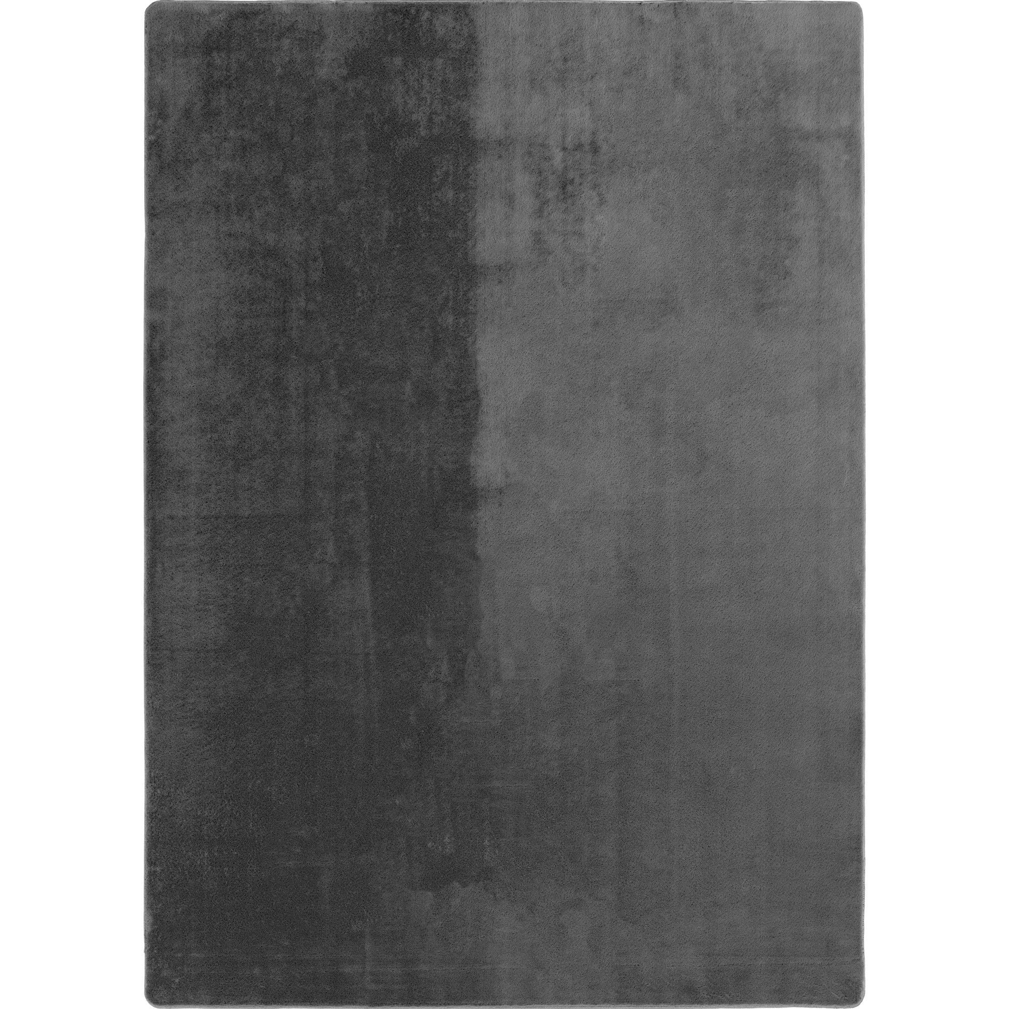 Läufer Teppich Grau 6x1 cm – Waschbarer Kurzflorteppicheteppiche, rutschfest & weich, modernes einfarbiges Design für Schlafzimmer, Küche & Flur