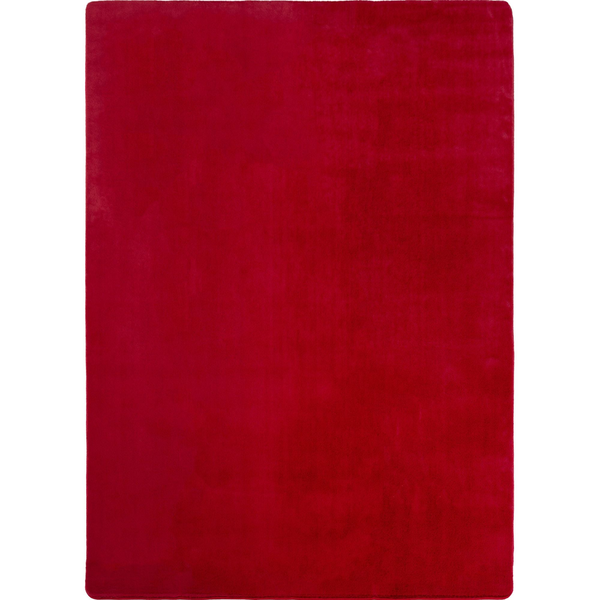 Läufer Teppich Rot 6x1 cm – Waschbarer Kurzflorteppicheteppiche, rutschfest & weich, modernes einfarbiges Design für Schlafzimmer, Küche & Flur