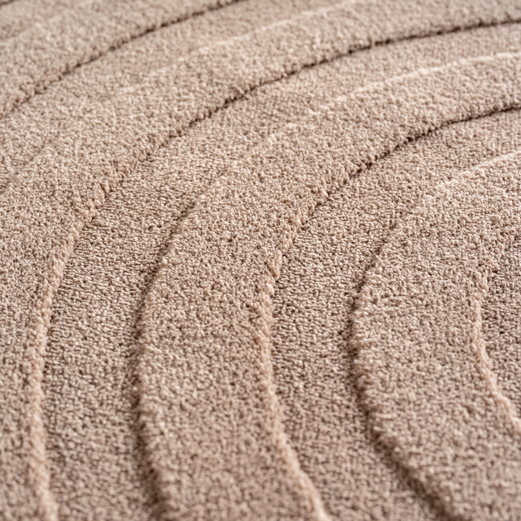 Skandinavischer Boho Teppich Einfarbig Beige 8x15 cm, Deko Teppich, Weich & Pflegeleicht, Waschbar, 3D-Effekt, Teppich für Wohnzimmer und Schlafzimmer, Läufer Teppich