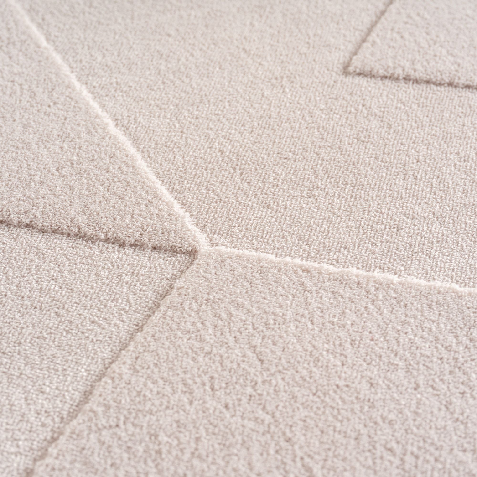 Boho Teppich mit Geometrischem Design, Einfarbig Creme 8x15 cm, Weicher & Pflegeleichter Deko Teppich, Waschbarer Läufer mit 3D-Effekt für Wohnzimmer und Schlafzimmer