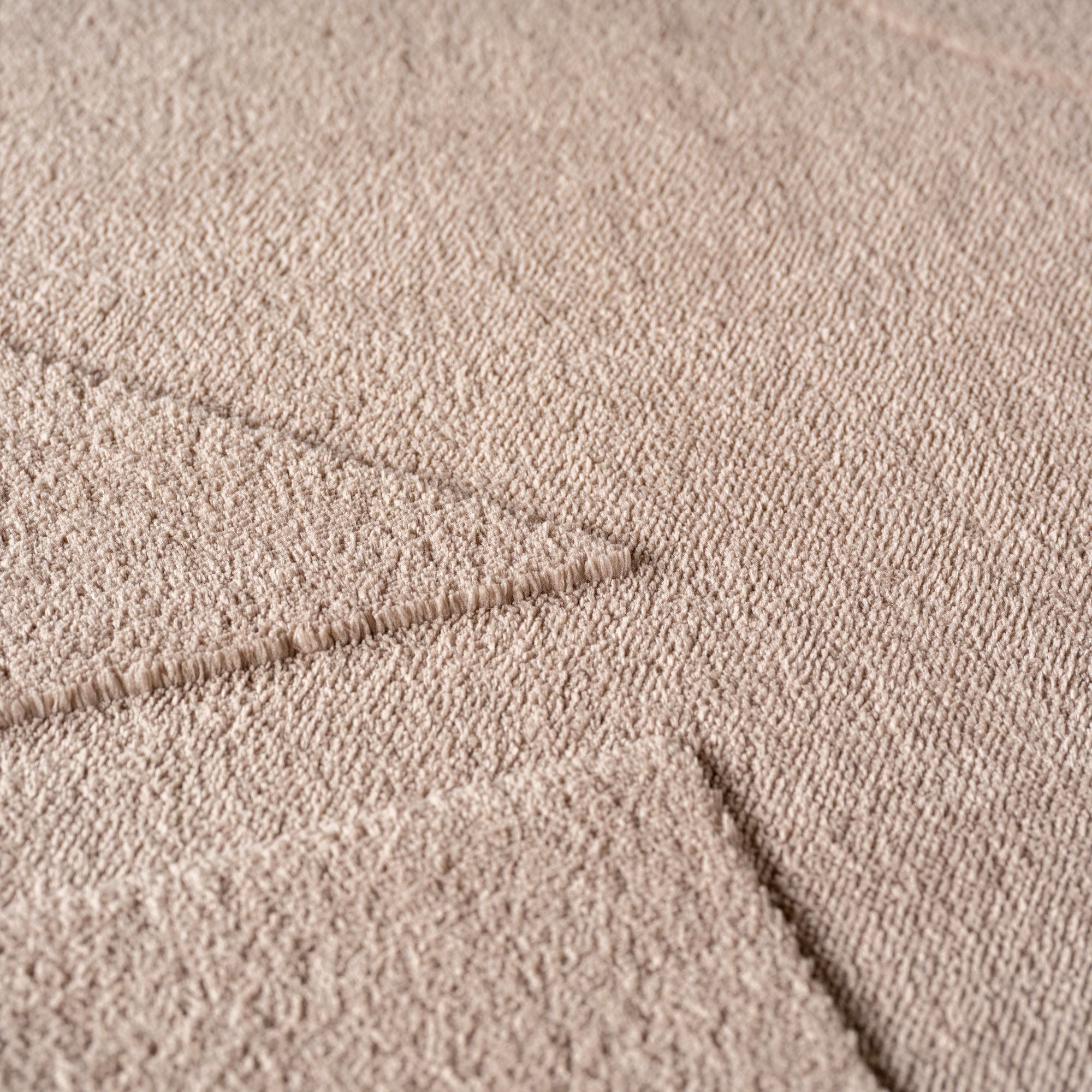 Skandinavischer Teppich, Boho Design, Einfarbig Beige 8x15 cm, Pflegeleicht & Weicher Deko Teppich, Waschbar mit 3D-Effekt, Kleiner Teppich für Wohnzimmer & Schlafzimmer