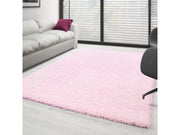 Hochflor Langflor Wohnzimmer Shaggy Teppich Florhöhe 3cm unifarbe Pink
