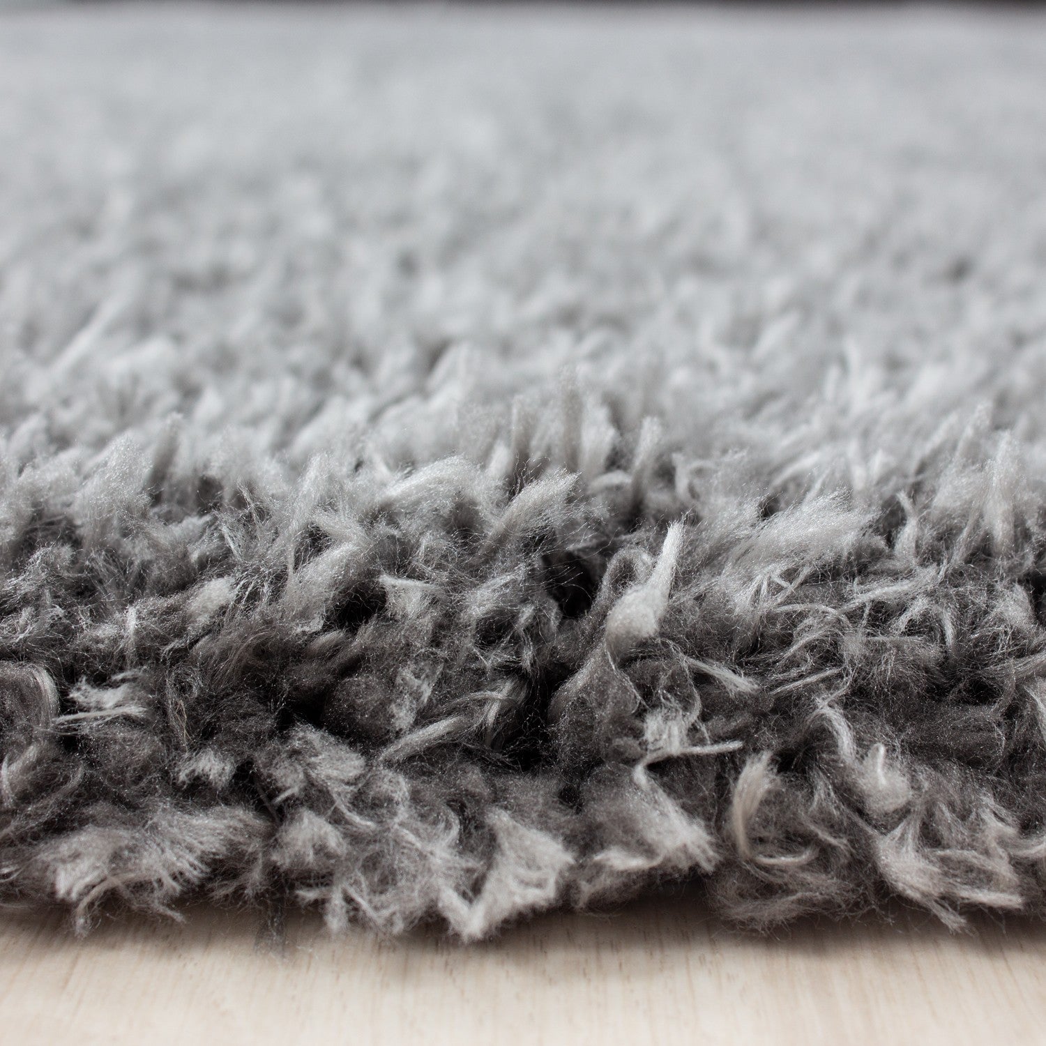 Hochflor Supersoft Shaggy kuscheliger Teppich extreme weich Unifarbe Hellgrau
