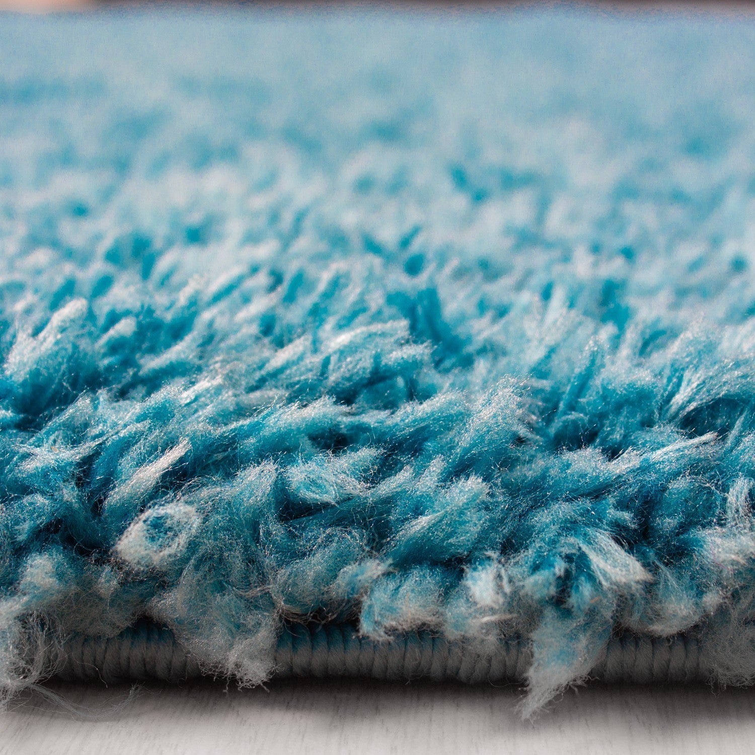 Hochflor Supersoft Shaggy kuscheliger Teppich extreme weich Unifarbe Türkis