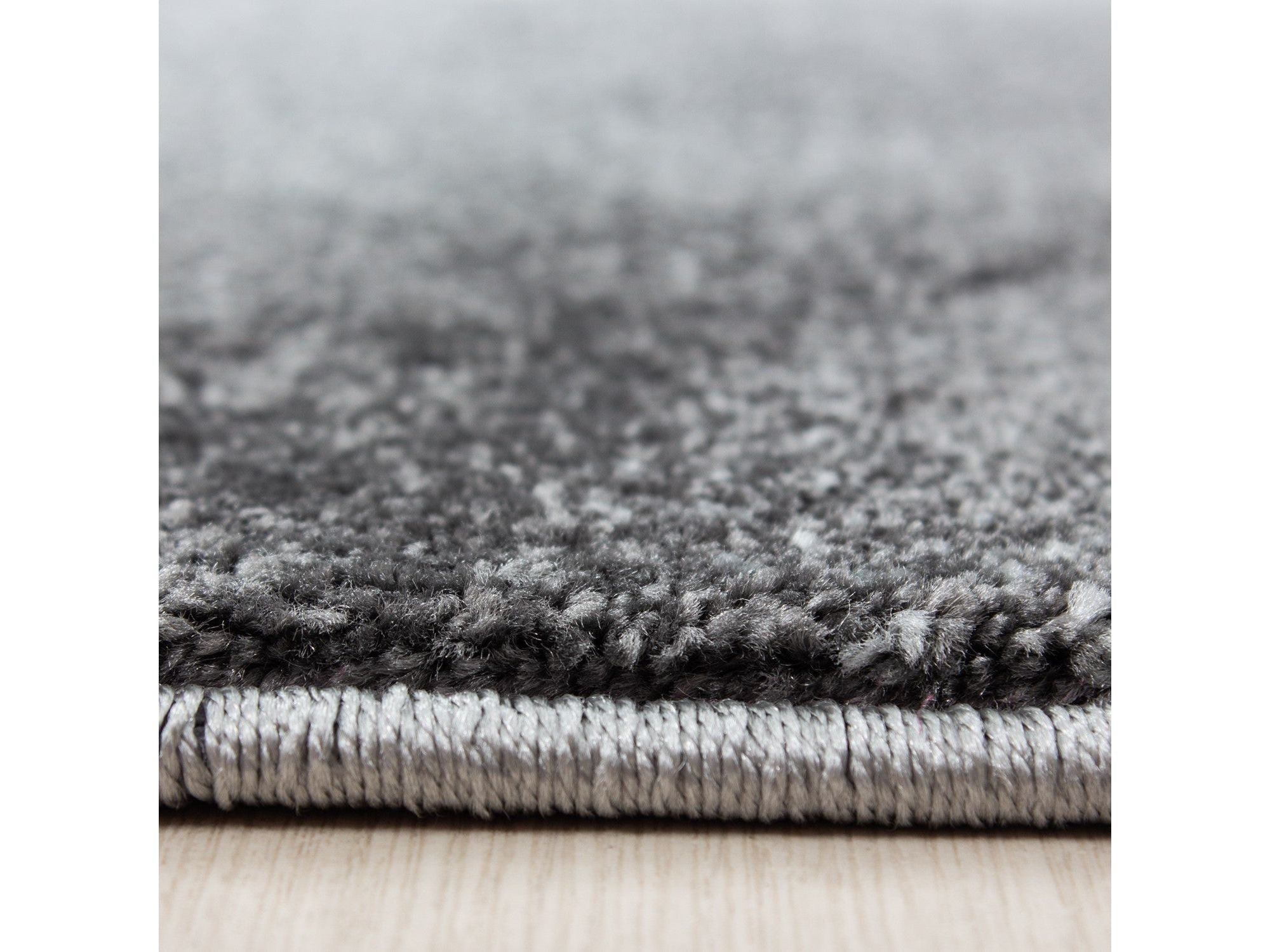 Designer Teppich Abstrakt Kariert Muster Konturenschnitt Grau Weiß Pink