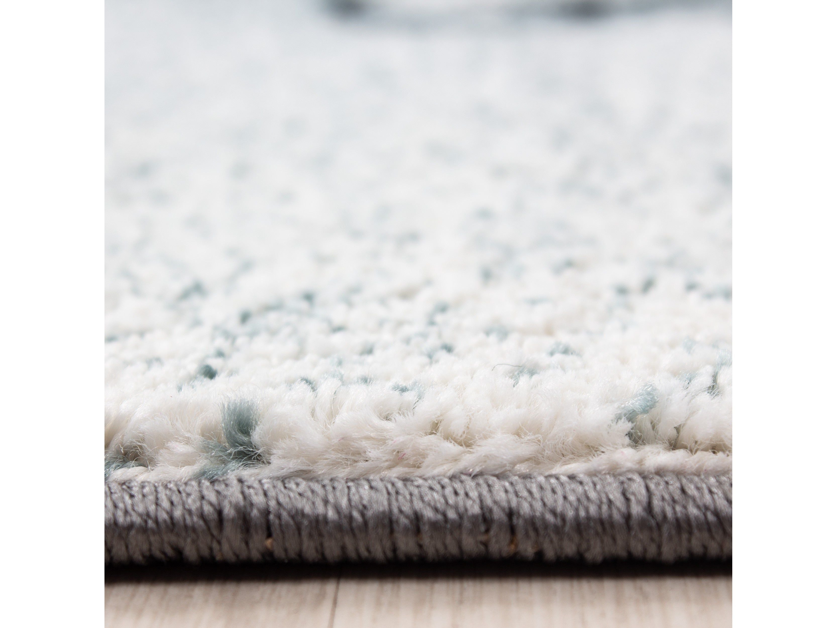 Kinderteppich Kinderzimmer Teppich niedlicher Elefantenbaby Stern Grau-Weiß-Blau