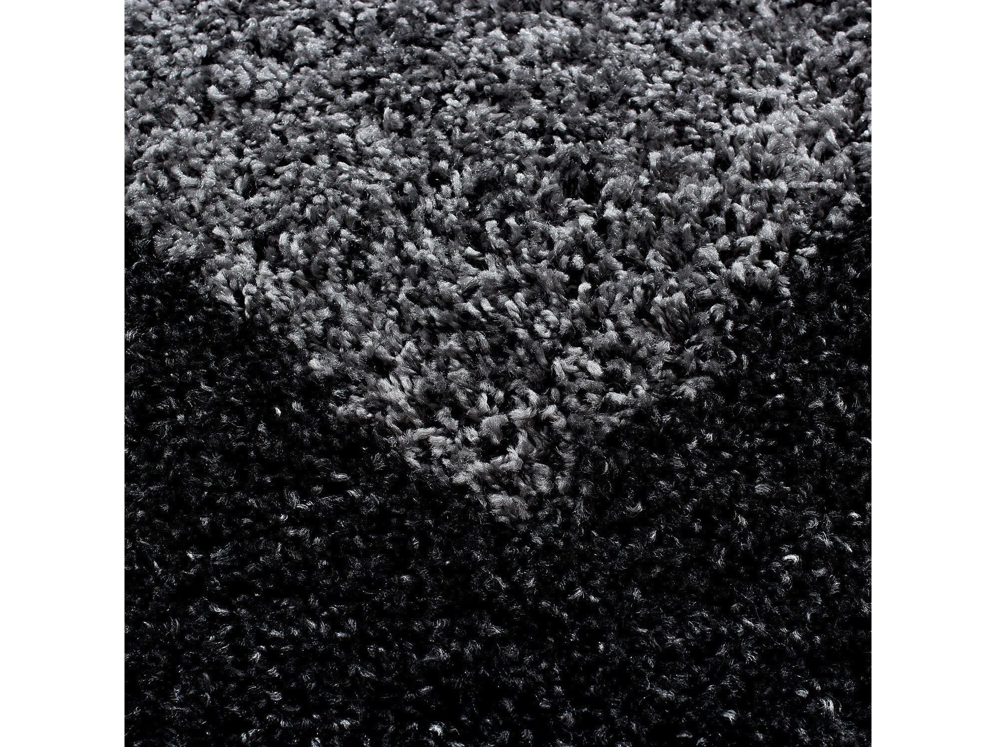 Hochflor Langflor Wohnzimmer Shaggy Teppich 2 Farbig Anthrazit Grau