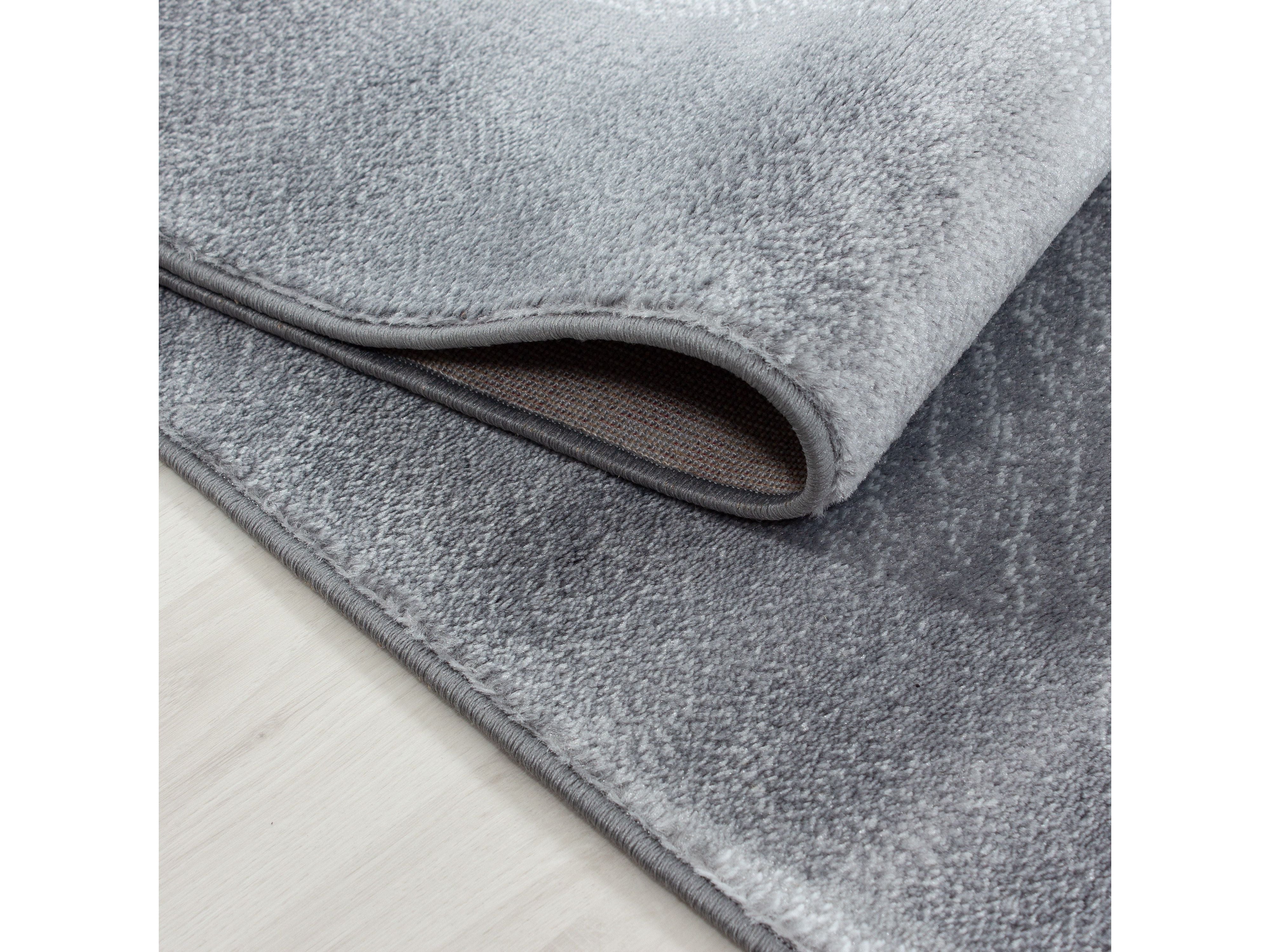 Moderner Designer Wohnzimmer Teppich Parma Schwarz