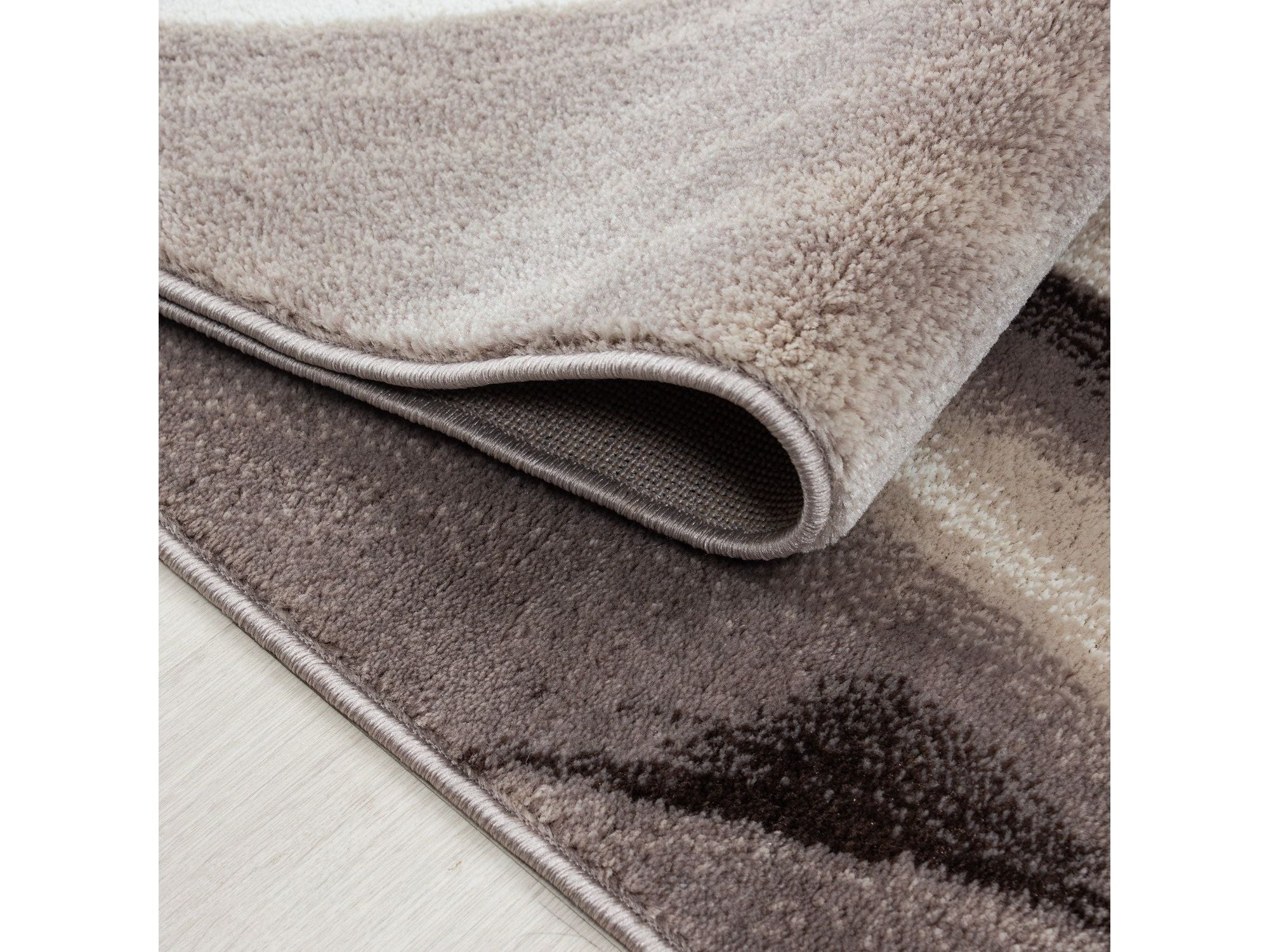 Moderner Designer Wohnzimmer Teppich Parma 9310 Braun