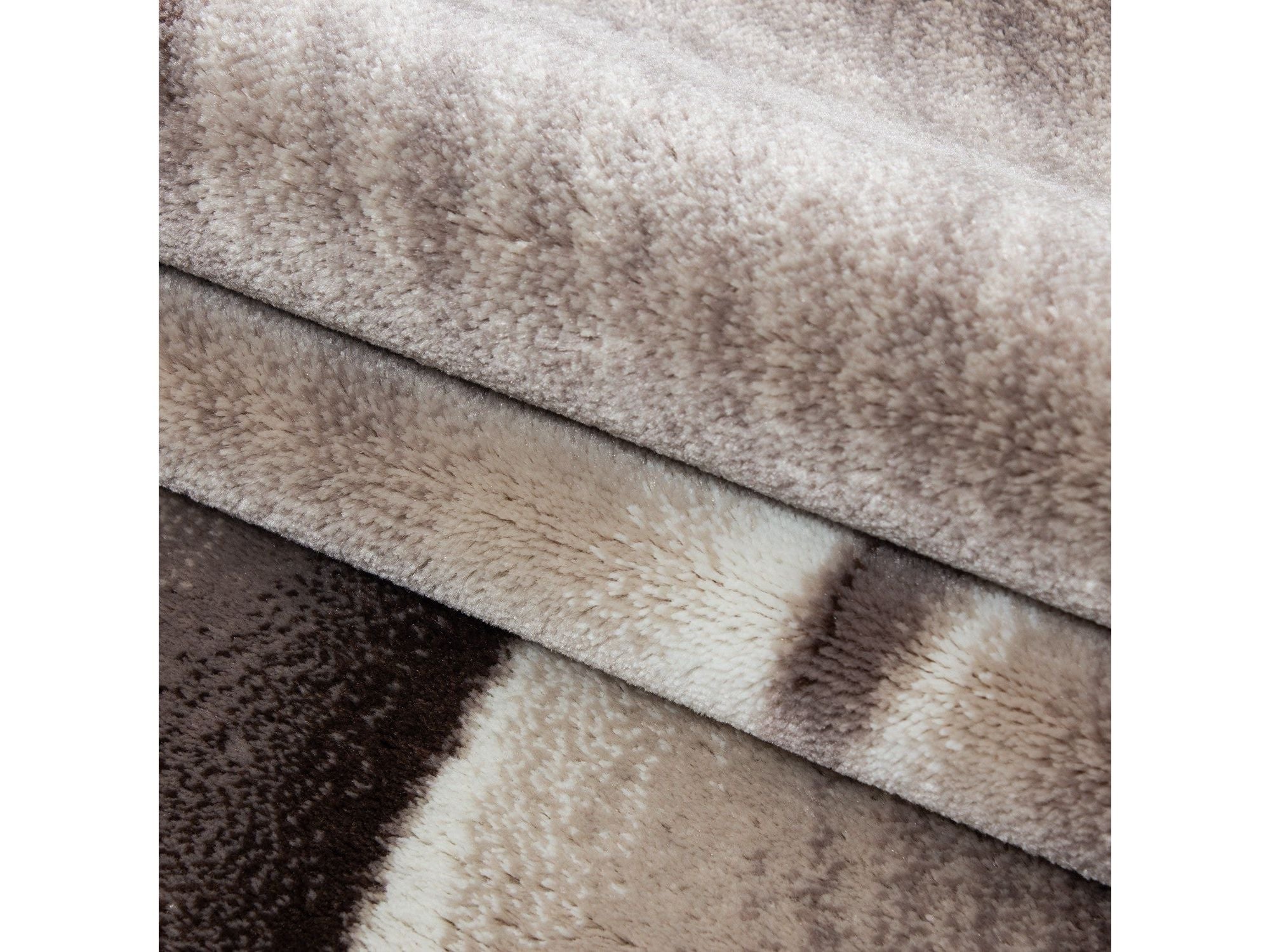 Moderner Designer Wohnzimmer Teppich Parma 9310 Braun