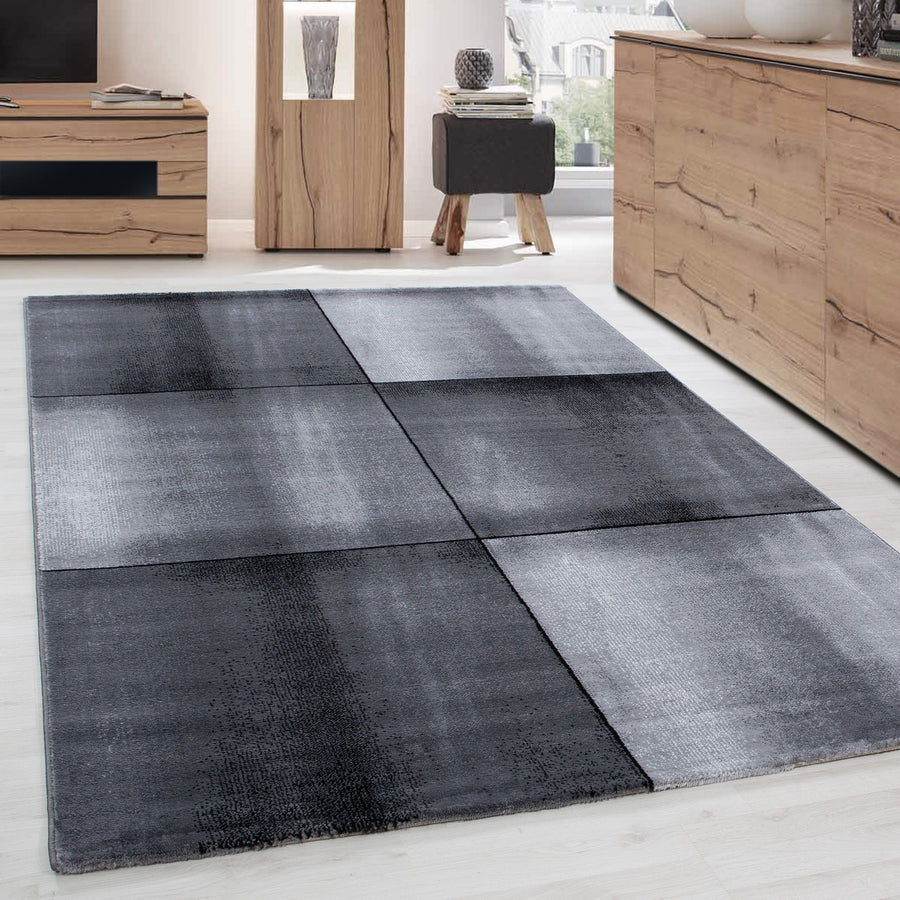 Modern tasarım oturma odası halısı Parma 9320 Siyah