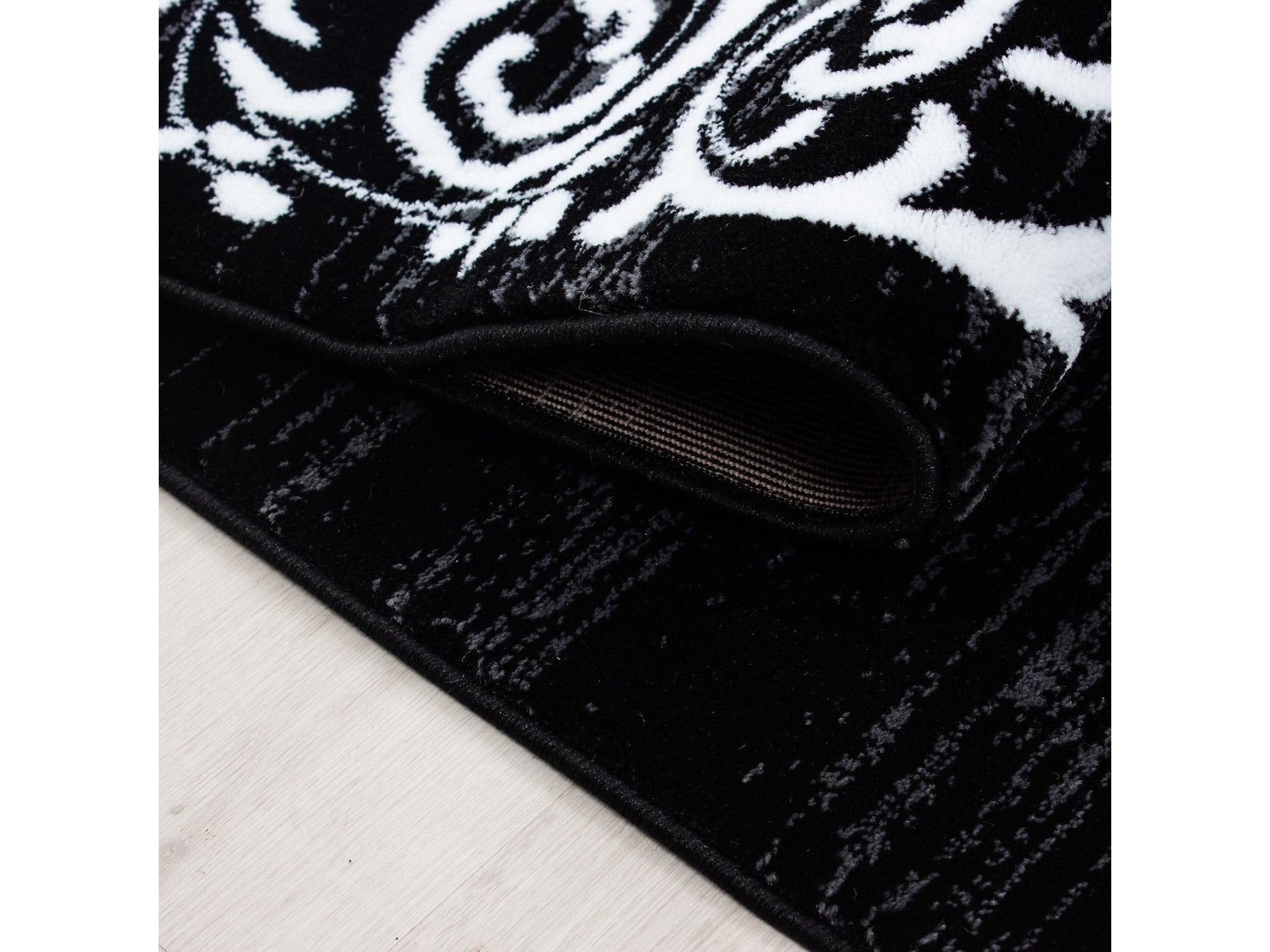 Moderner Designer Elegance Wohnzimmer Teppich Miami 6620 Schwarz-Weiss