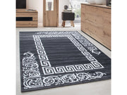 Moderner Designer Elegance Wohnzimmer Teppich Miami 6620 Grau-Weiss