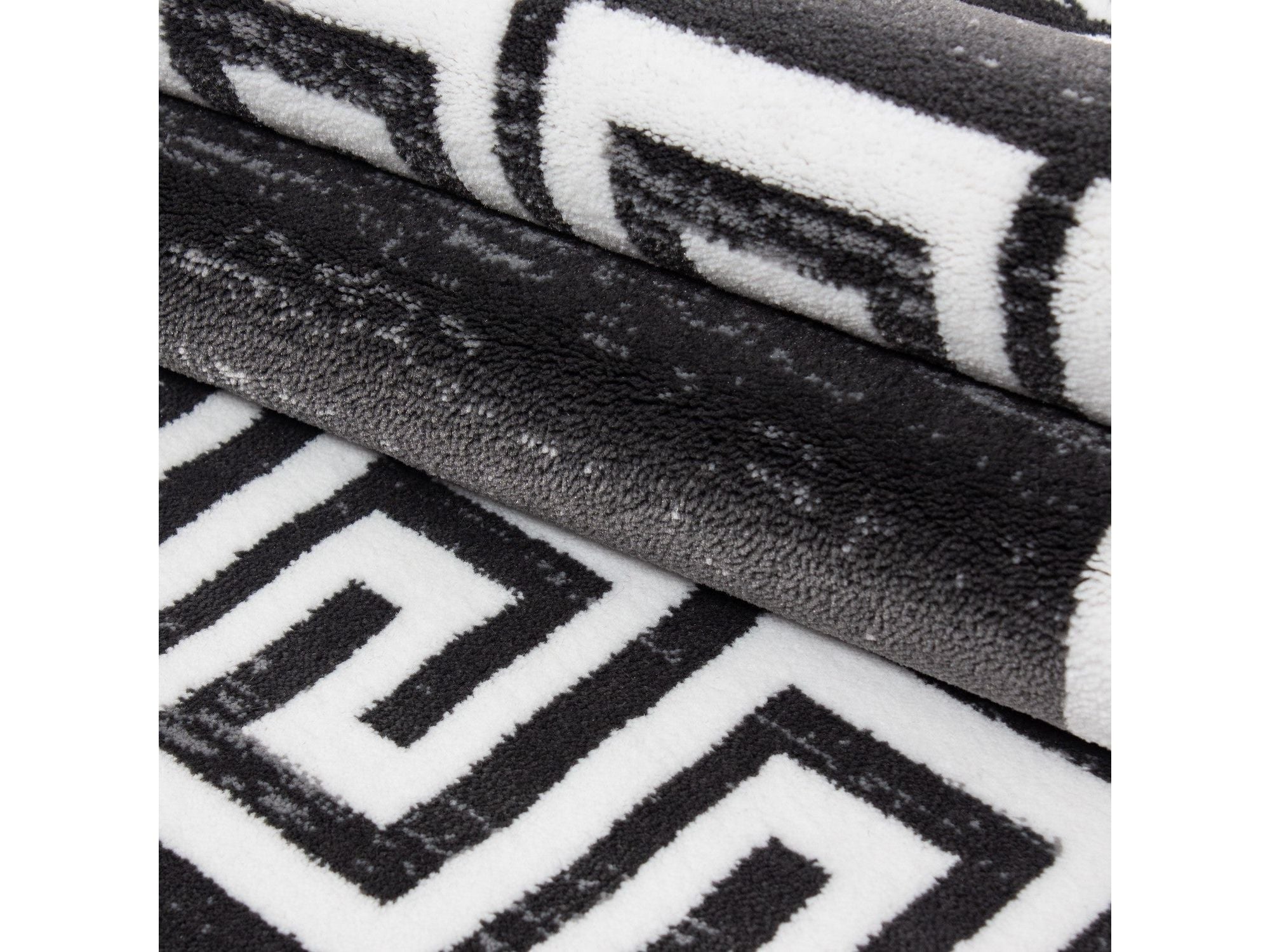 Moderner Designer Elegance Wohnzimmer Teppich Miami 6620 Grau-Weiss