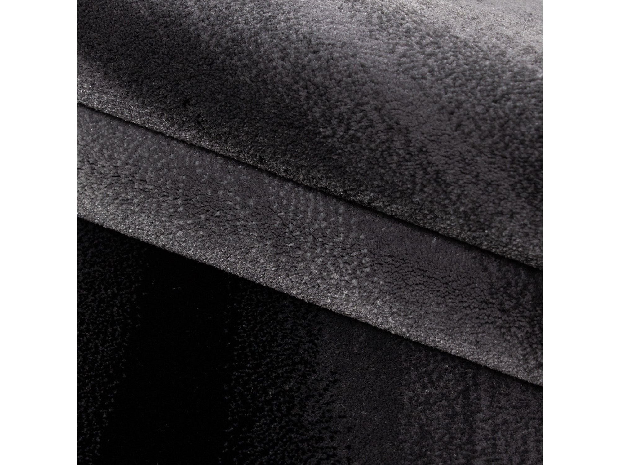 Moderner Designer Wohnzimmer Teppich Wellendesign Miami 6630 Schwarz-Grau