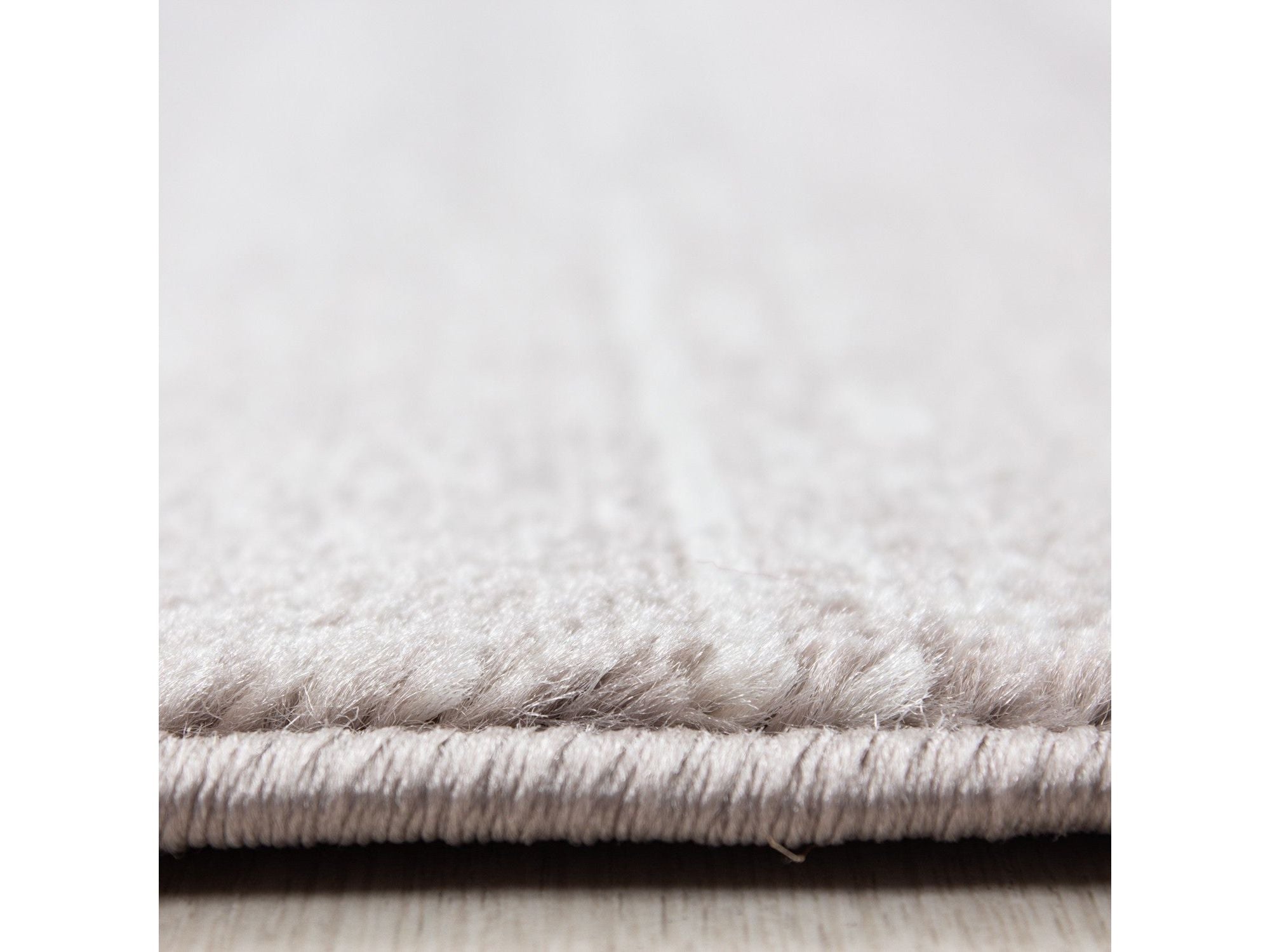 Moderner Designer Kurzflor Wohnzimmer Teppich Beige Mocca