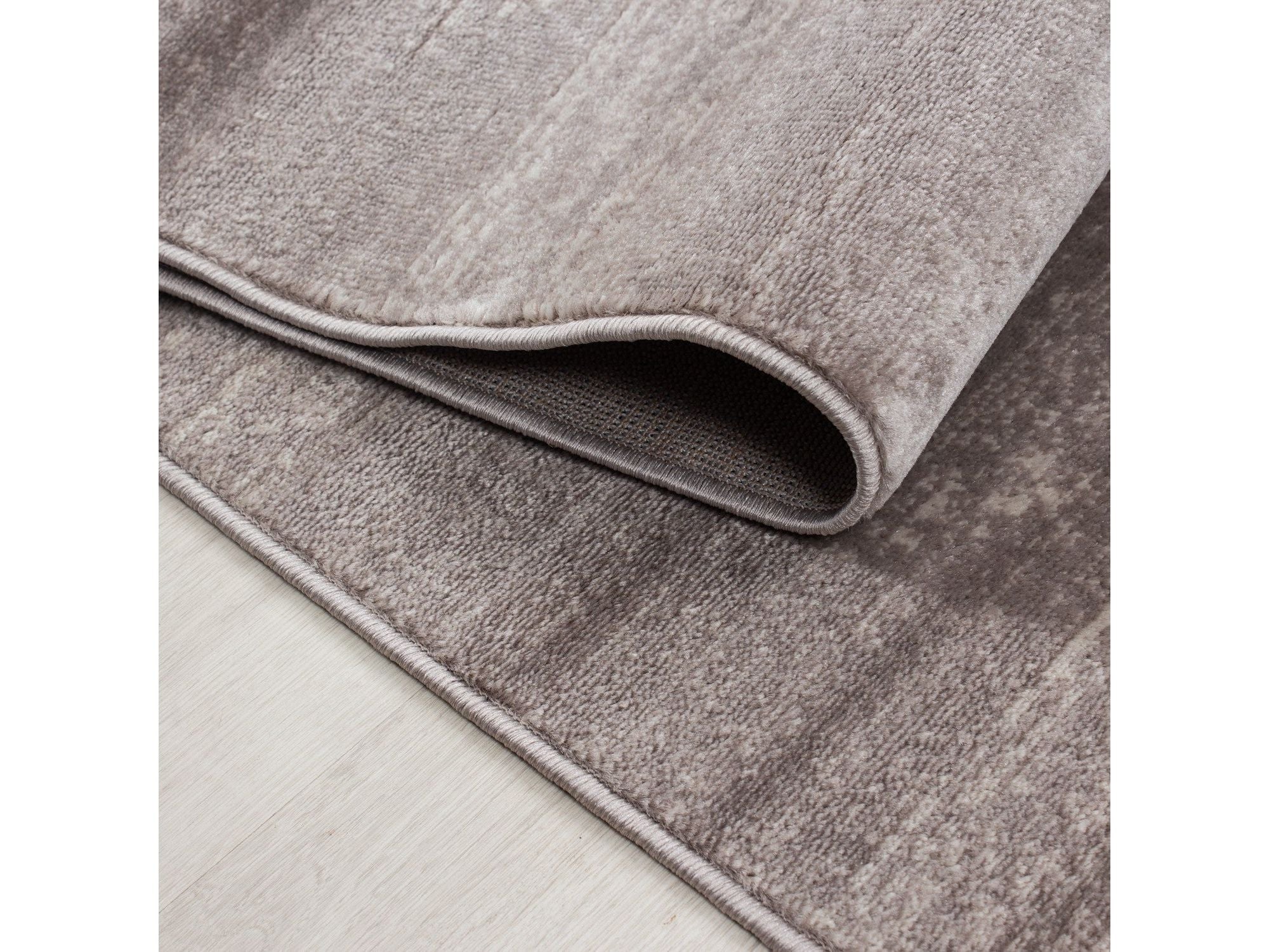 Moderner Designer Kurzflor Wohnzimmer Teppich Beige Mocca