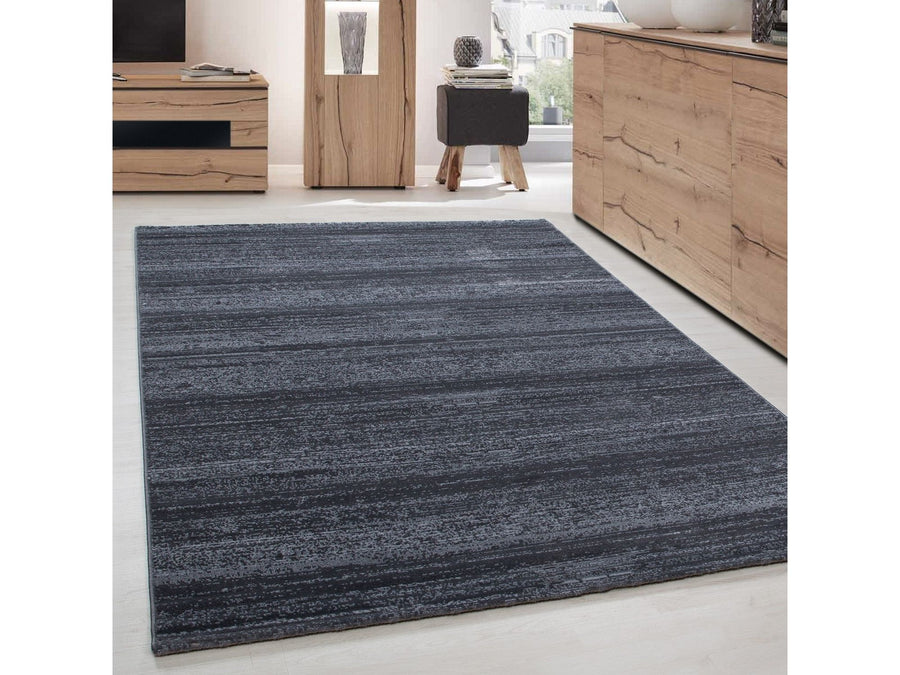 Wohnzimmer Jugendzimmer Teppich Kurzflor Grau Anthrazit