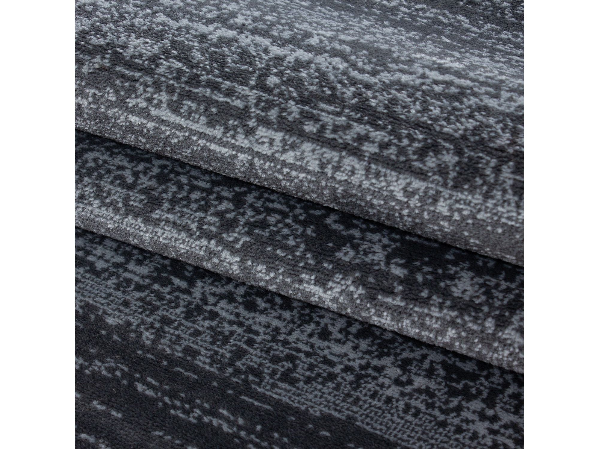 Wohnzimmer Jugendzimmer Teppich Kurzflor Grau Anthrazit