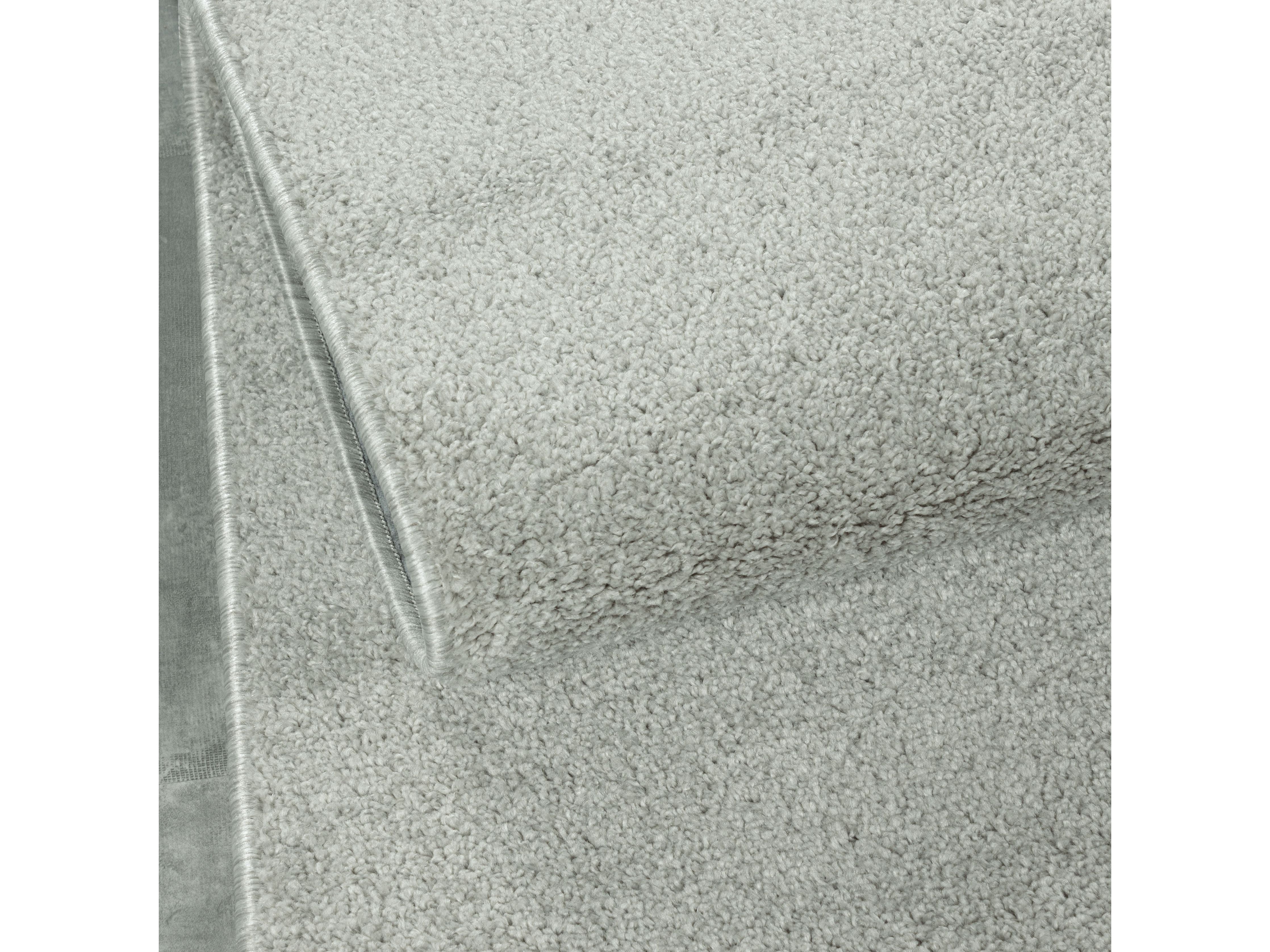 Kurzflor Gabbeh Optik Wohnzimmerteppich Flachflor Teppich Einfarbig Creme