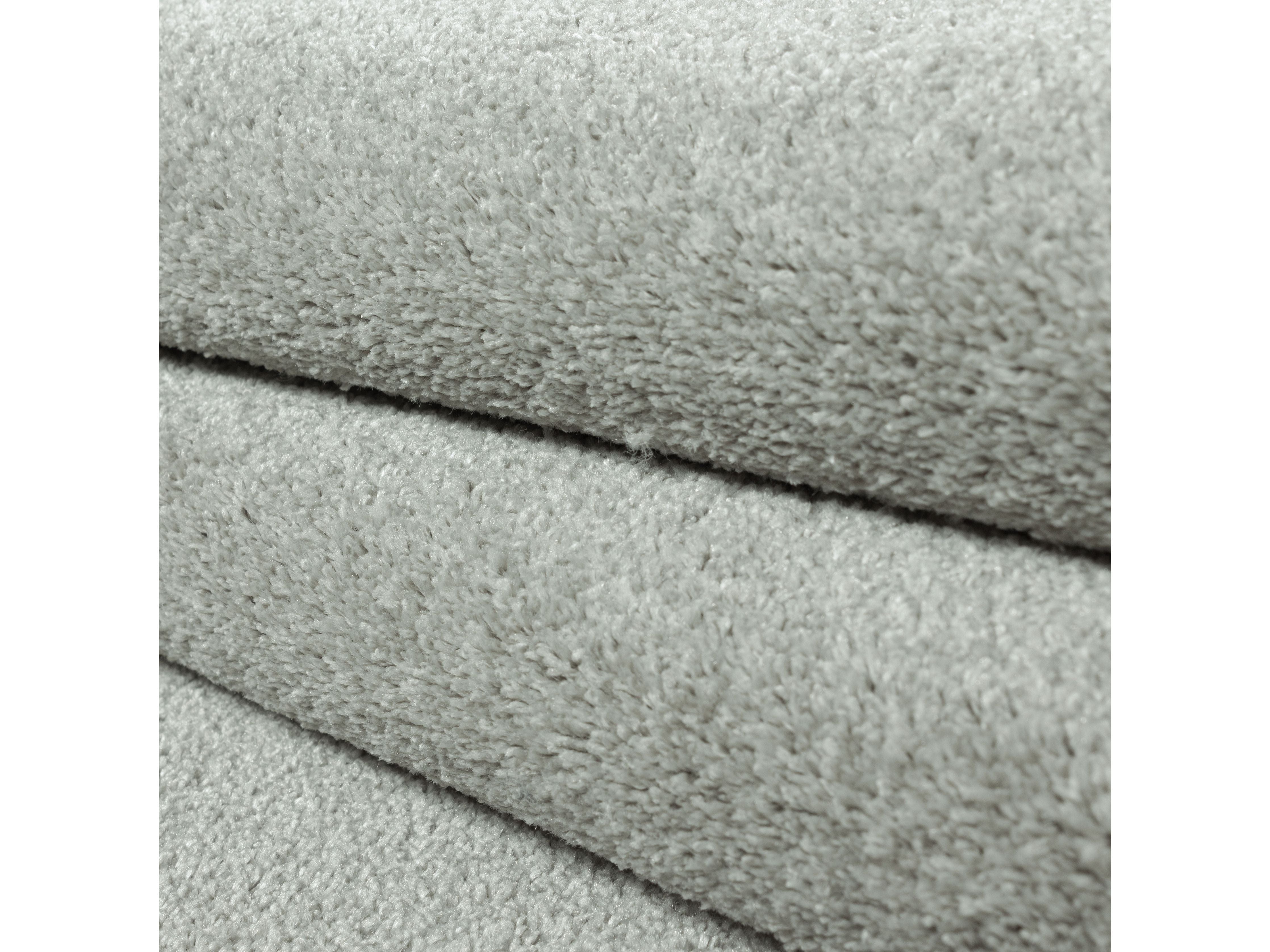 Kurzflor Gabbeh Optik Wohnzimmerteppich Flachflor Teppich Einfarbig Creme