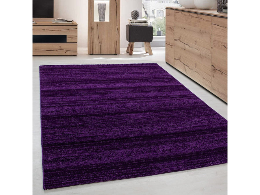 Moderner Wohnzimmer Jugendzimmer Teppich Kurzflor Lila Violette