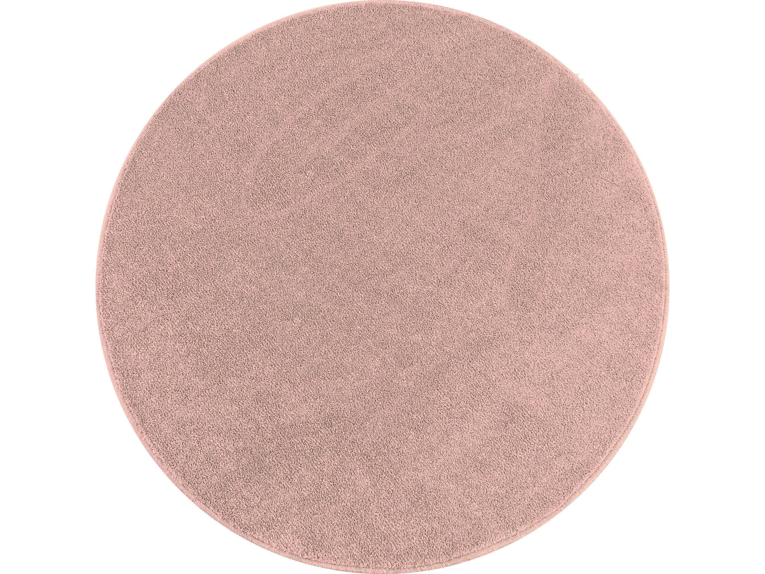 Kurzflor Gabbeh Optik Wohnzimmerteppich Flachflor Teppich Einfarbig Rose