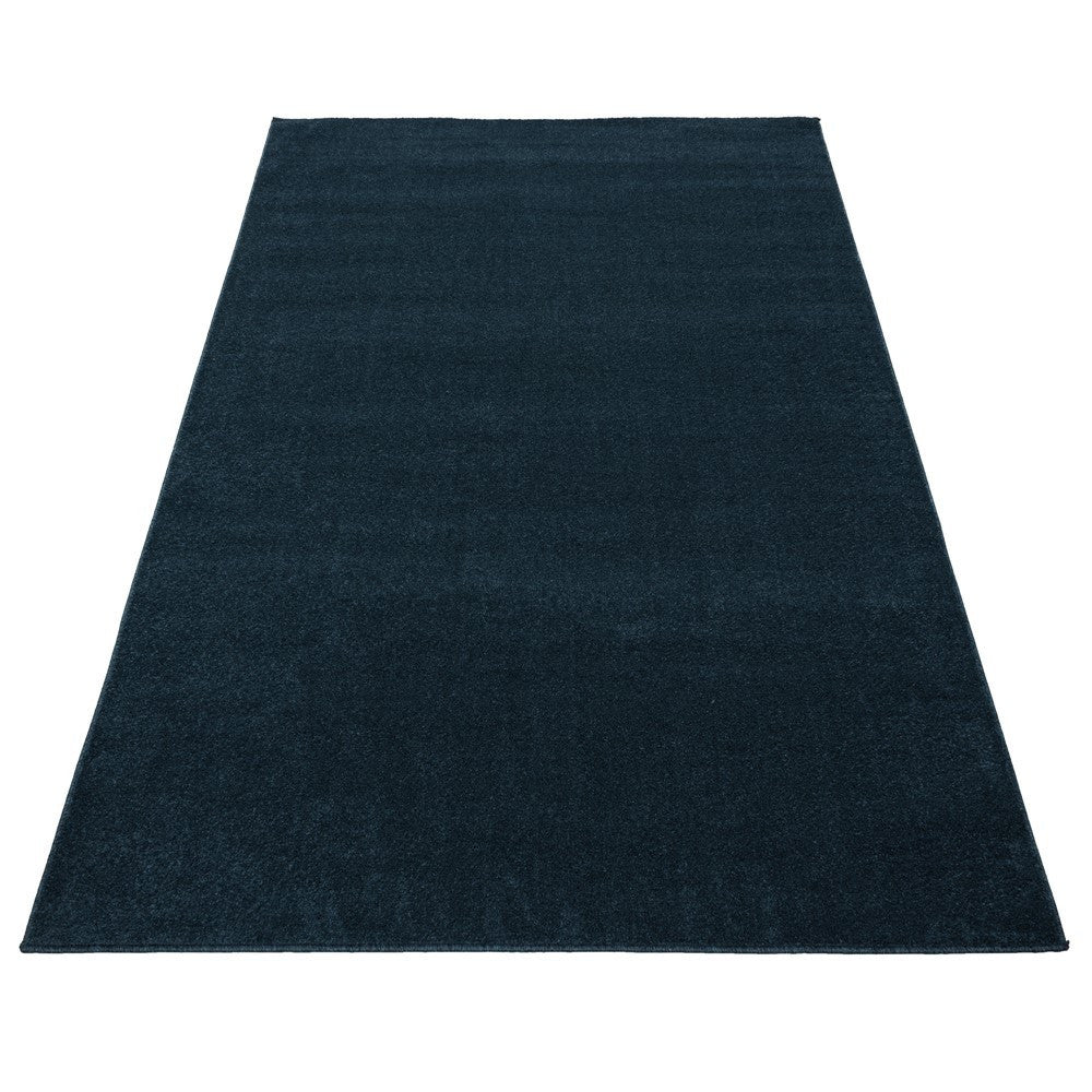 Teppich Kurzflor Modern Wohnzimmer Einfarbig Meliert Uni günstig Türkis