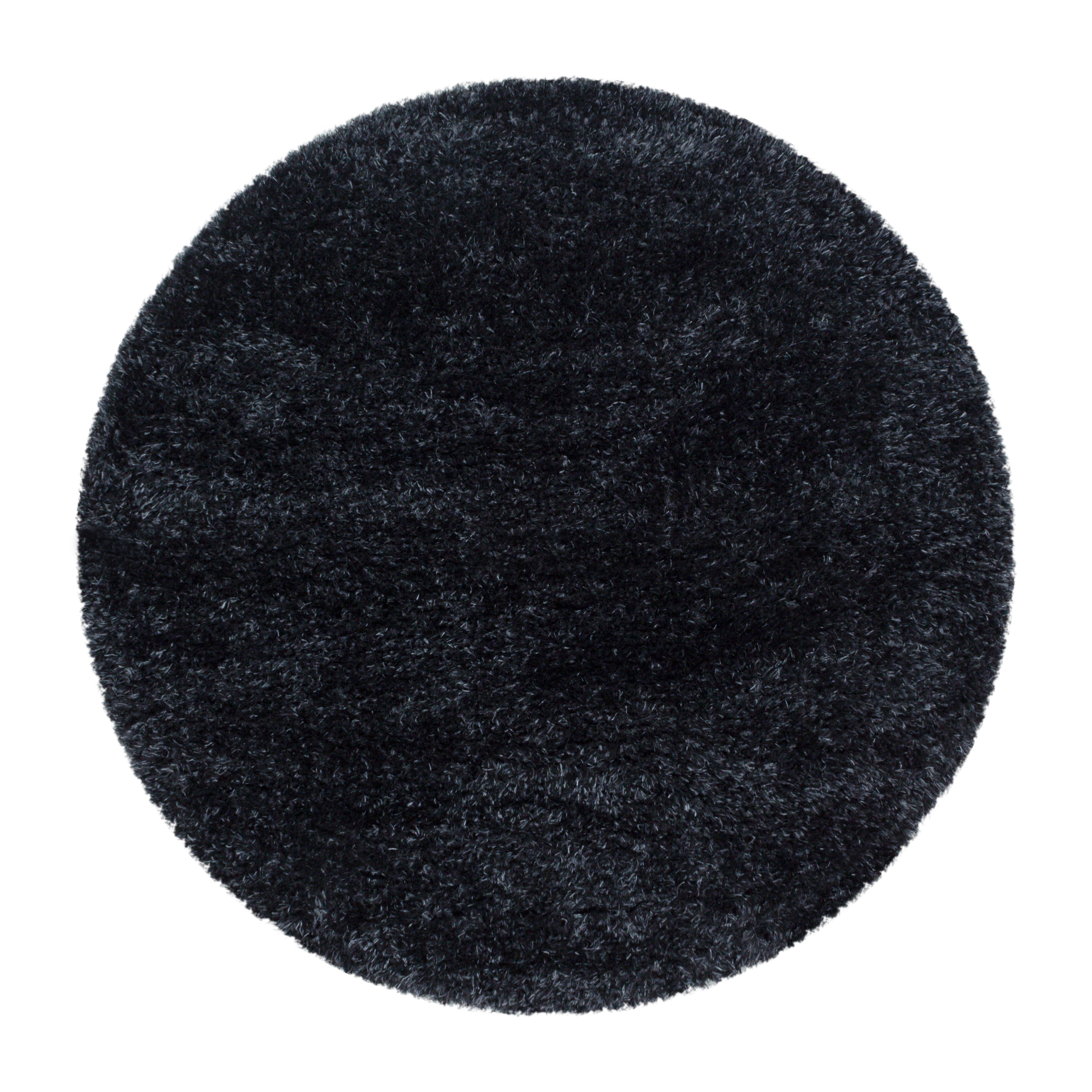Shaggy living room high-pile rug, glossy yarn, solid color rose