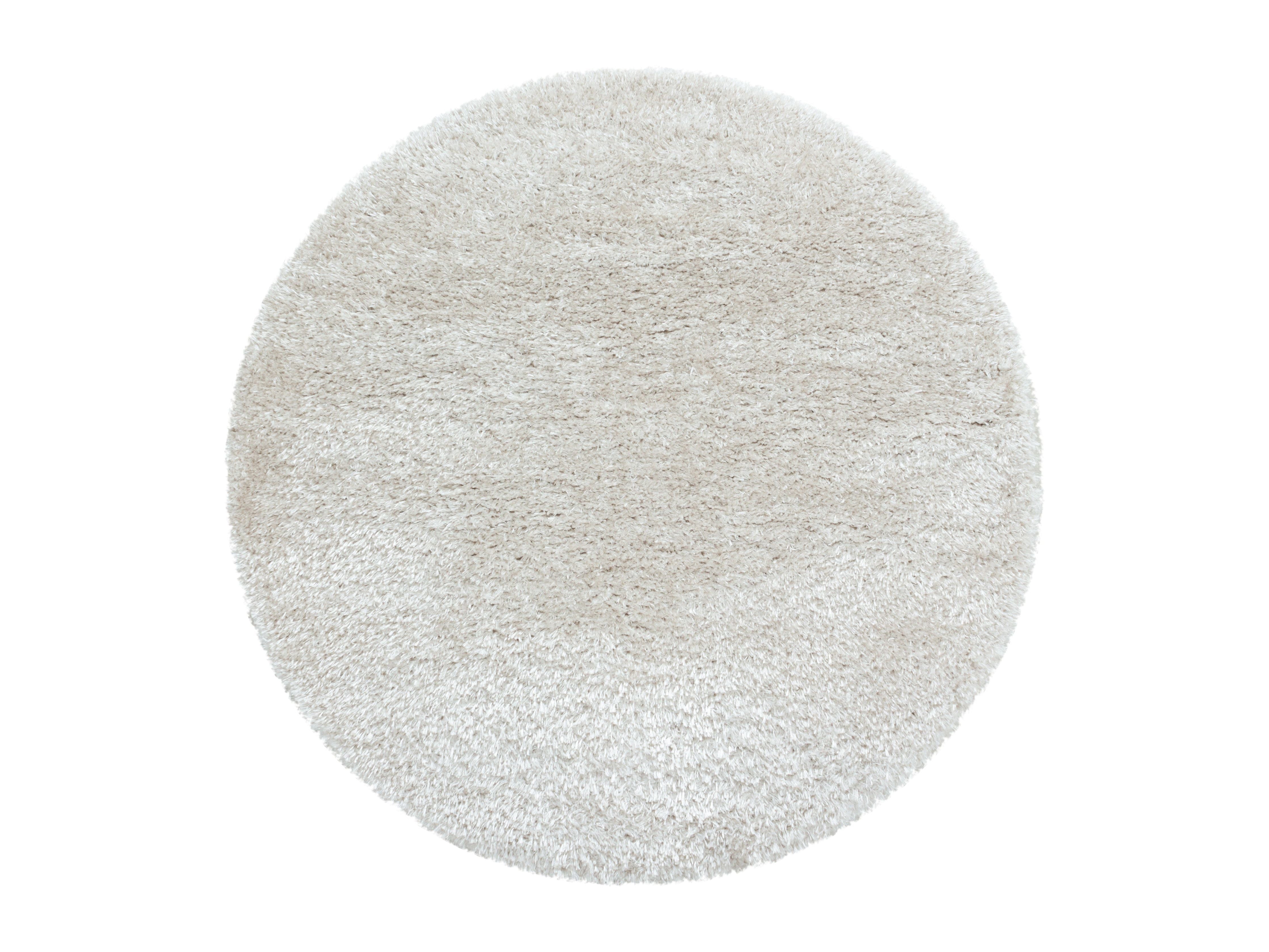 Shaggy Wohnzimmer Hochflor Teppich Glanz Garn Einfarbig Natur