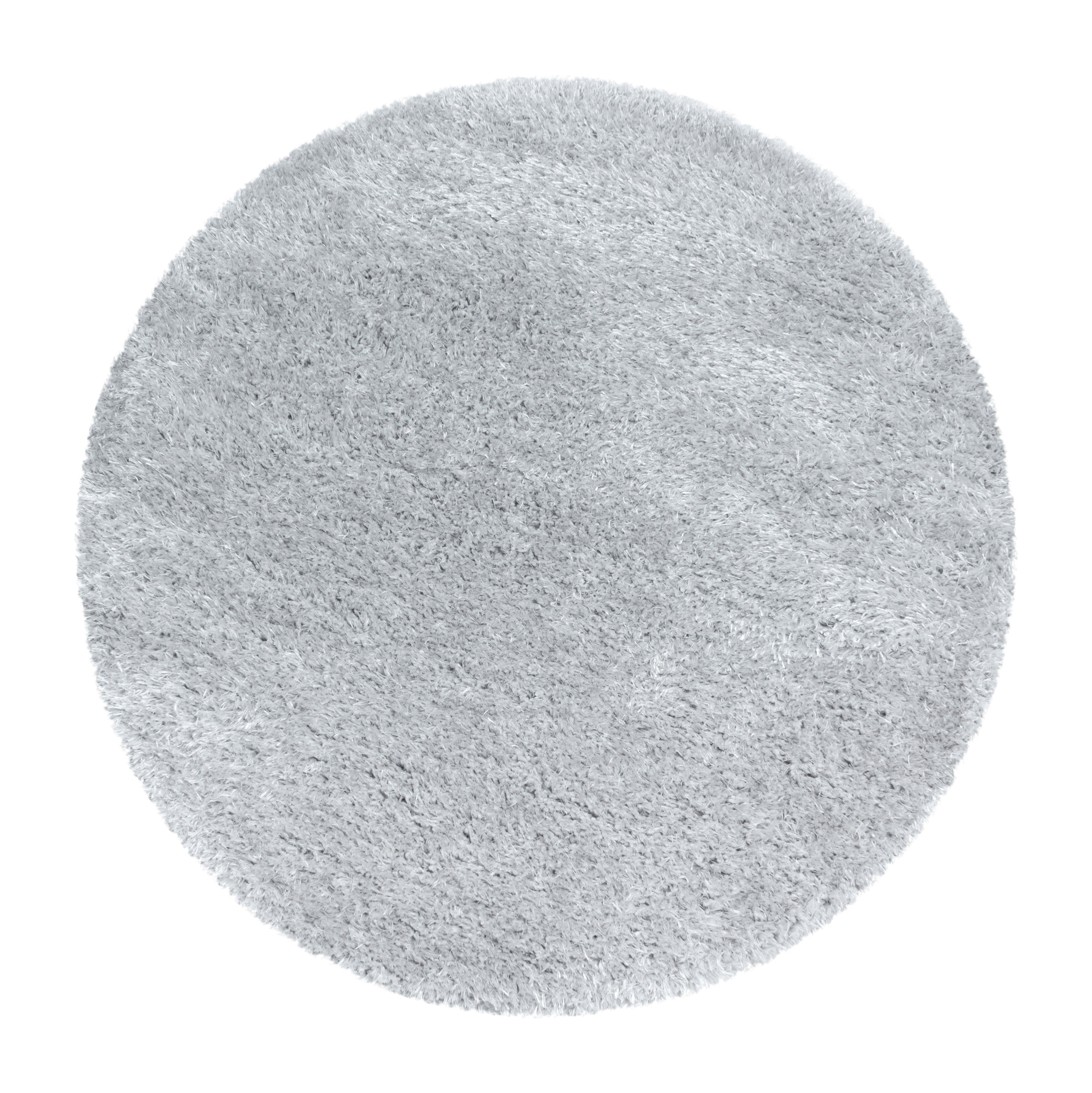 Shaggy living room high-pile rug, glossy yarn, solid color rose