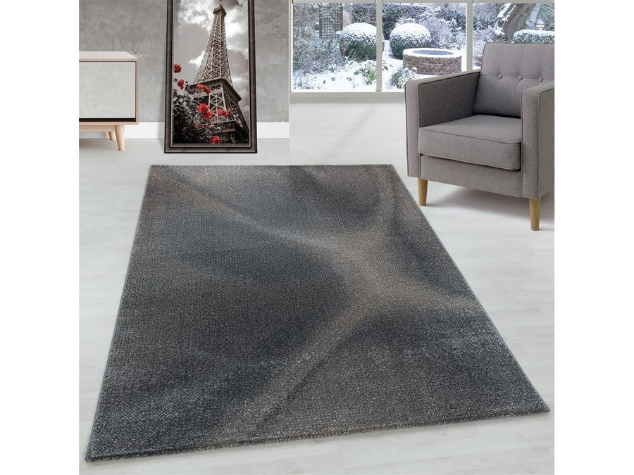 Wohnzimmerteppich Kurzflor Teppich Design Plastische Schatten Muster Braun