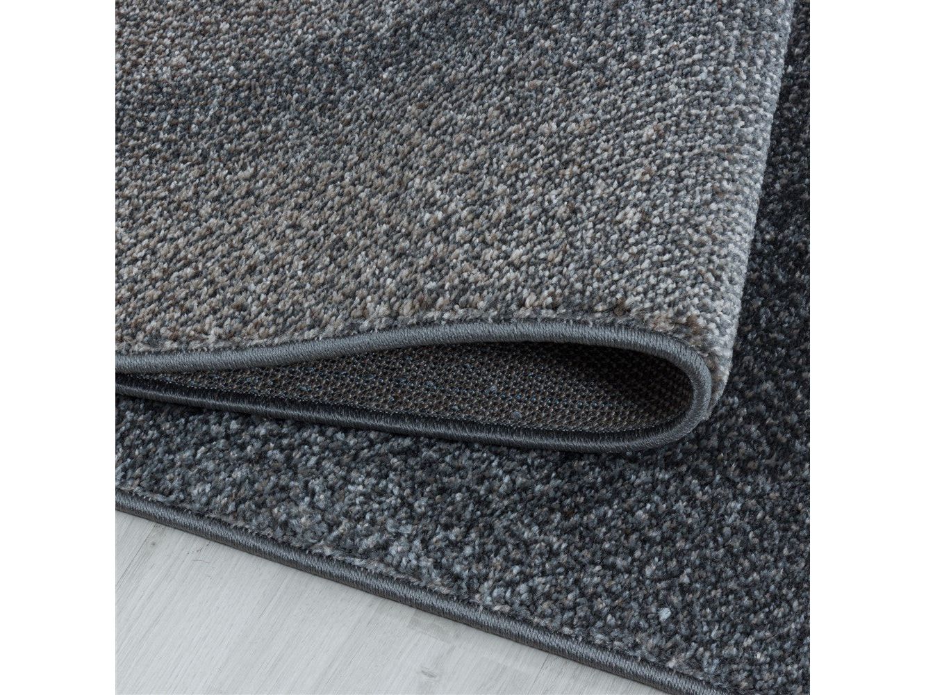 Wohnzimmerteppich Kurzflor Teppich Design Plastische Schatten Muster Braun