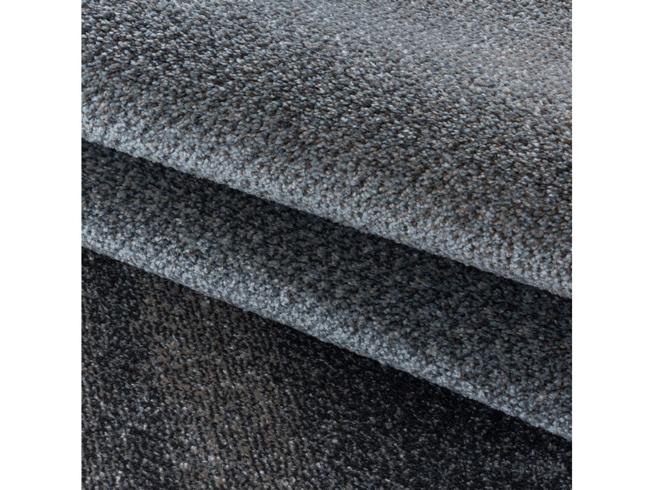 Wohnzimmerteppich Kurzflor Teppich Design Plastische Schatten Muster Braun