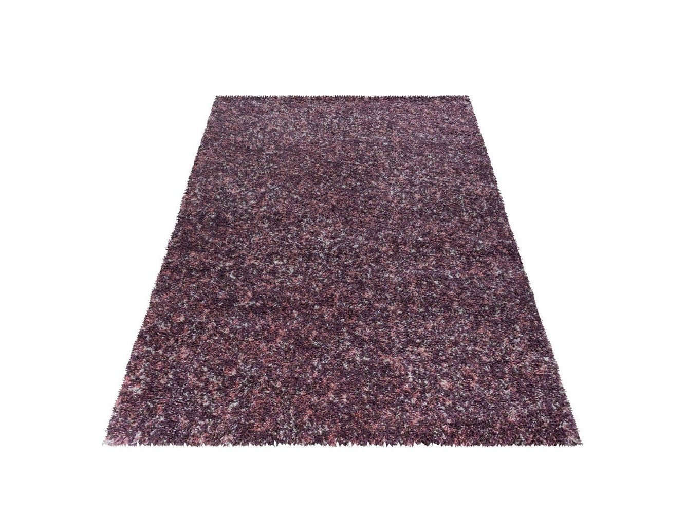 Shaggy Teppich Hochwertig Hochflor Wohnzimmer Pink Lila Taupe Creme Meliert