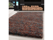 Shaggy Teppich Hochwertig Hochflor Wohnzimmer Terra Mint Beige Meliert