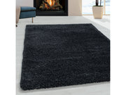 Wohnzimmerteppich Hochflor Teppich Super Soft Shaggy Flor Weich Farbe Anthrazit