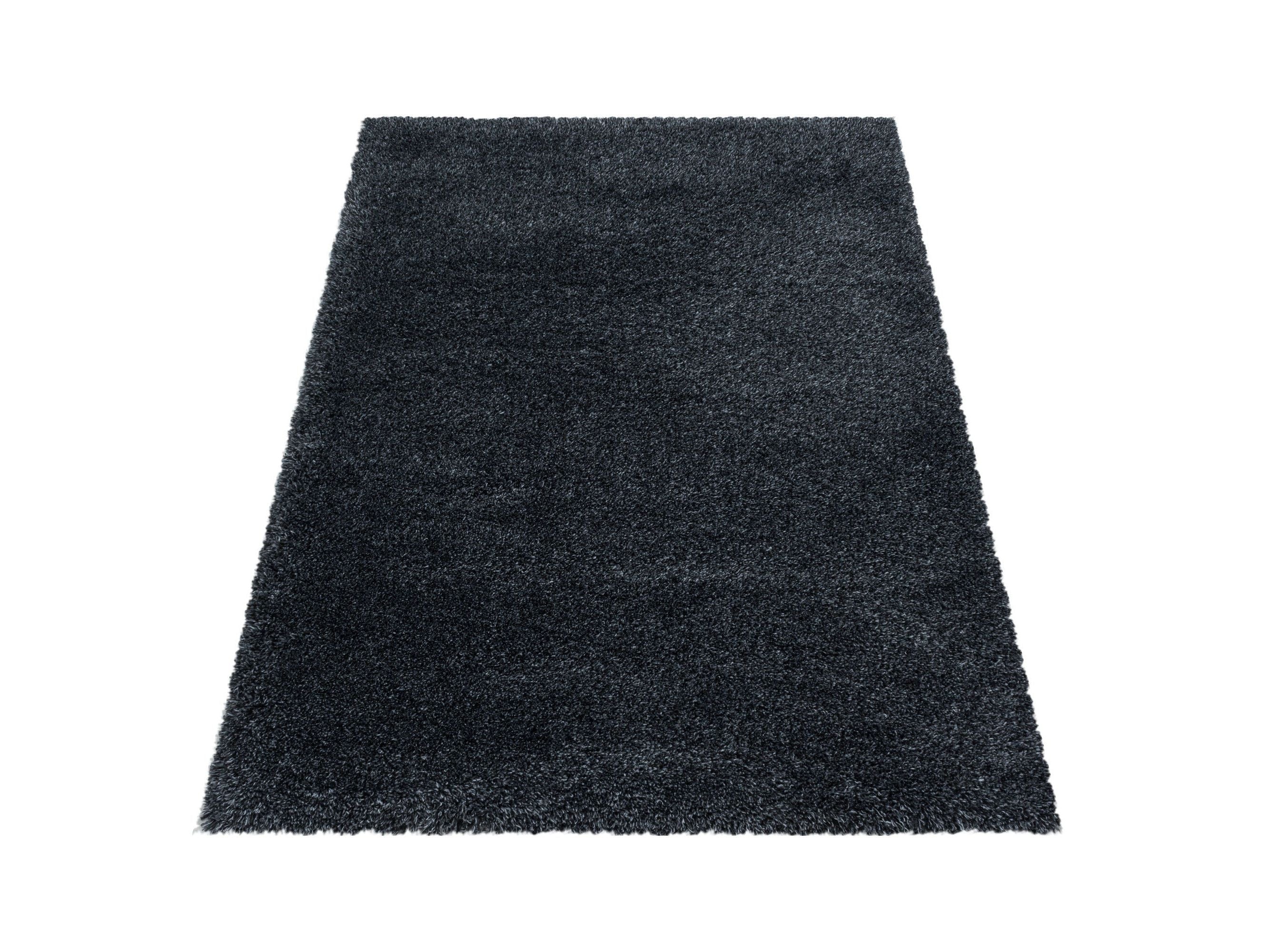 Wohnzimmerteppich Hochflor Teppich Super Soft Shaggy Flor Weich Farbe Anthrazit